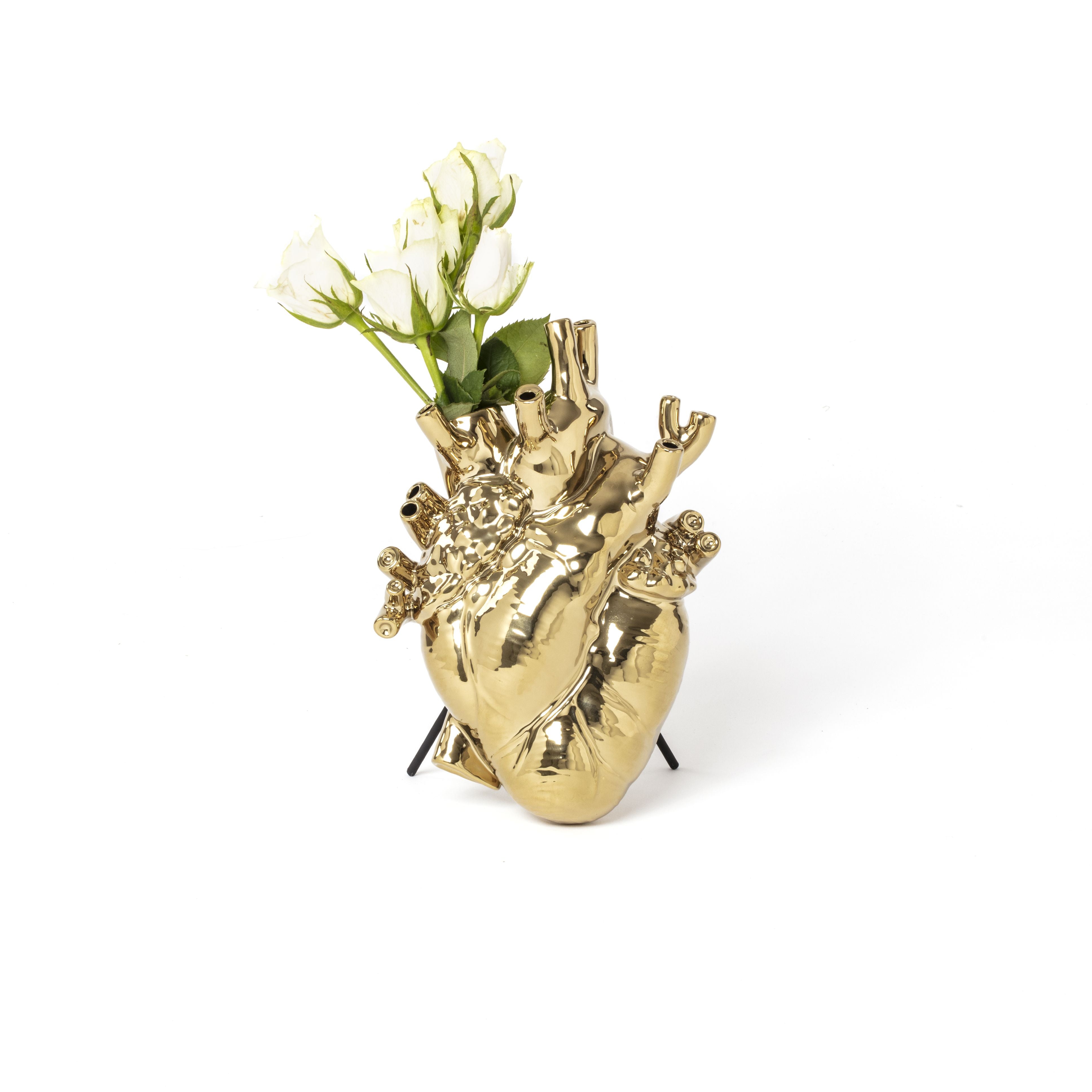 Seletti Love in Bloom Vase, Gold