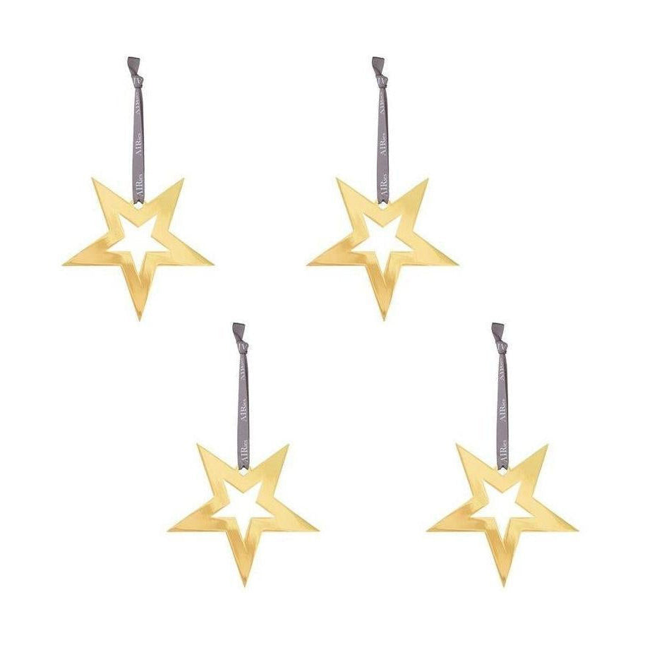 AIRies Stjärnhänge i guld 4 stycken, liten