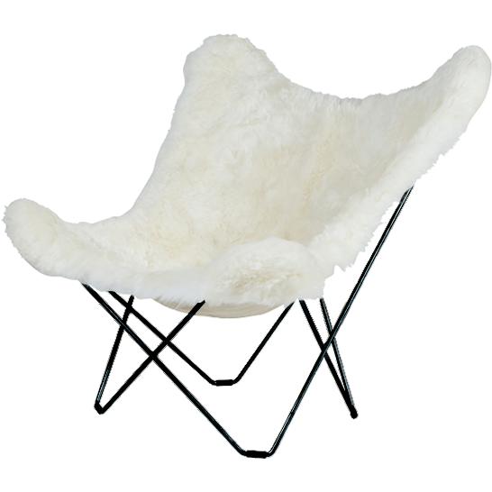 Cuero Island Mariposa fjärilsstol, klippt vit/svart