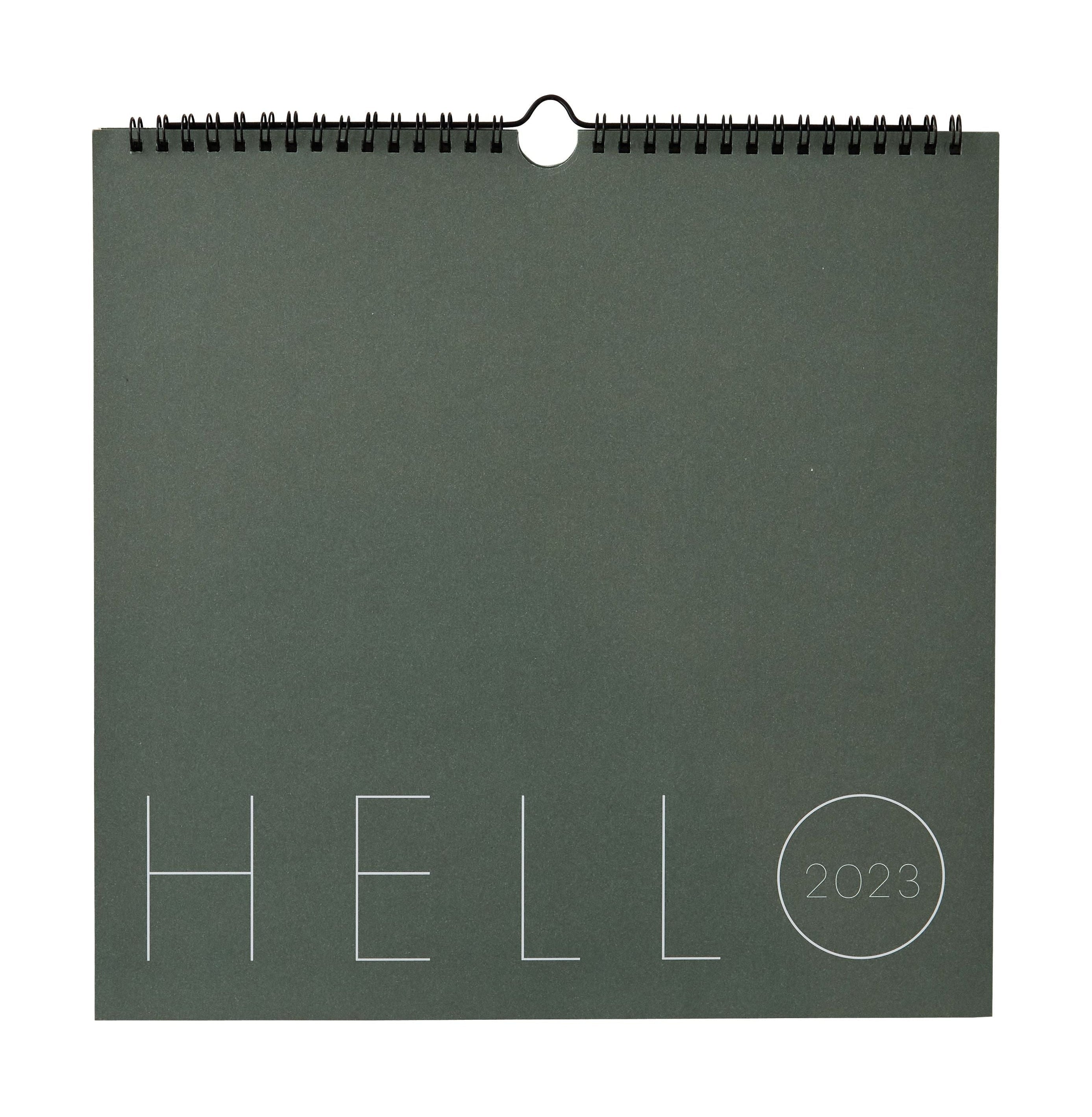 Design Letters Väggkalender 2023, Myrtle Green