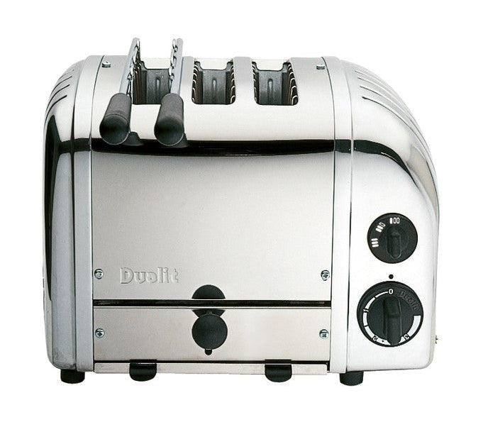 Dualit Classic Toaster New Gen 2+1 skivor inkl. Smörgås tang, krom