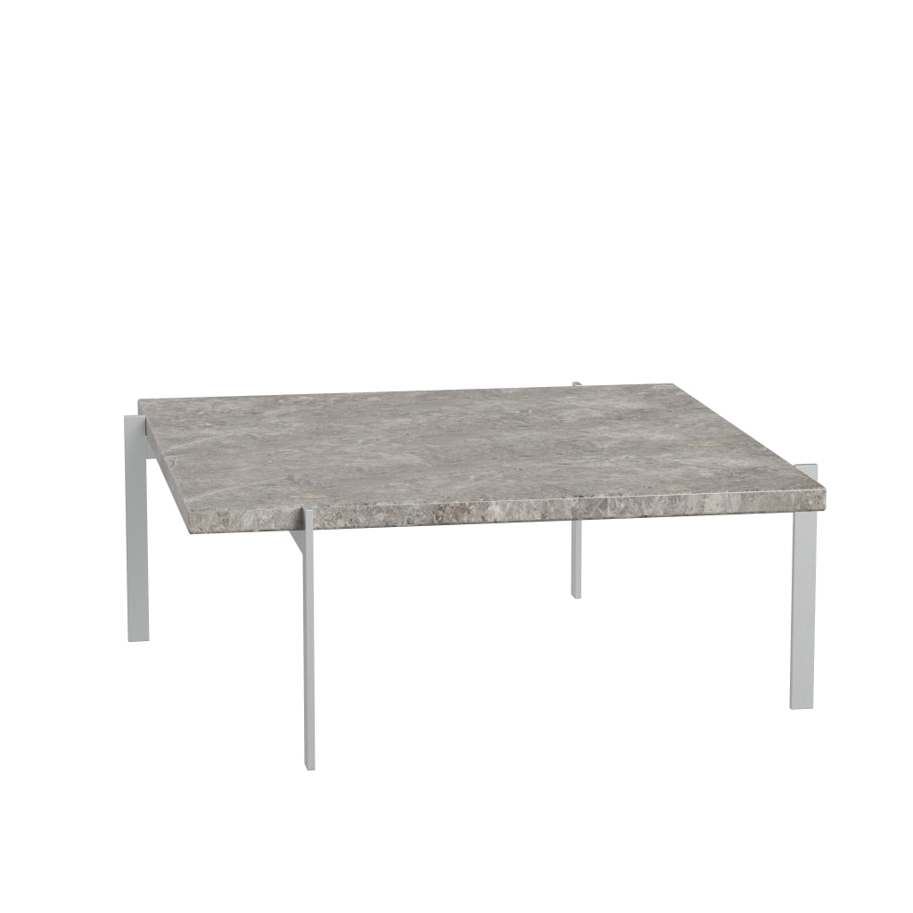 Fritz Hansen PK61 kaffebord 80 cm, gråbrun mattslet marmor