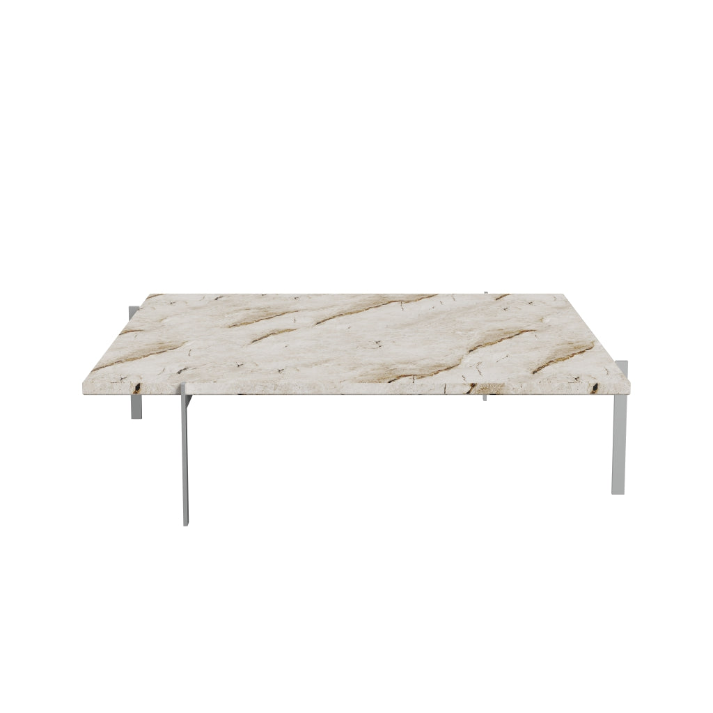 Fritz Hansen PK61A kaffebord 120 cm, beige matslet marmor