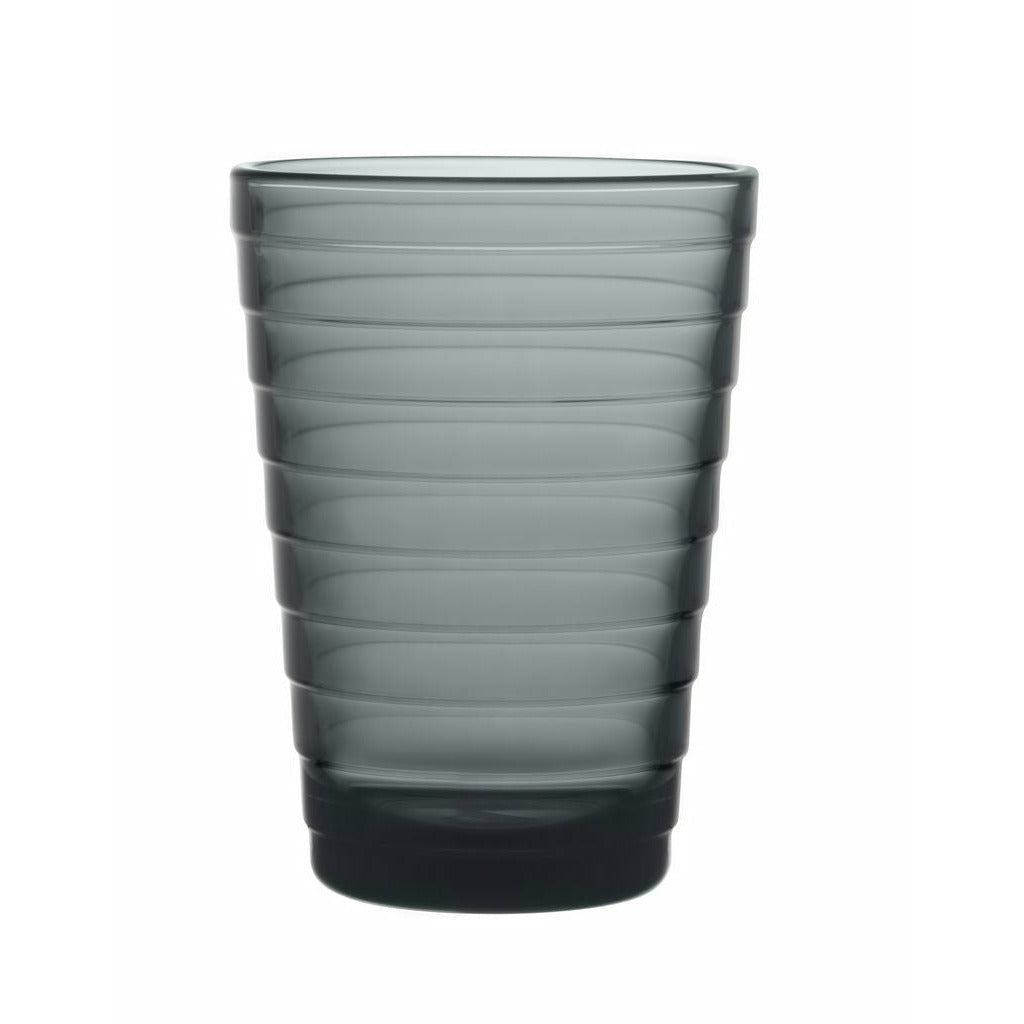 Iittala Aino aalto dricker glas mörkgrå 33 cl, 2 st.