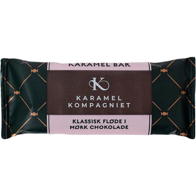 Karamel Kompagniet Karamellbar, klassisk grädde i mörk choklad 50g