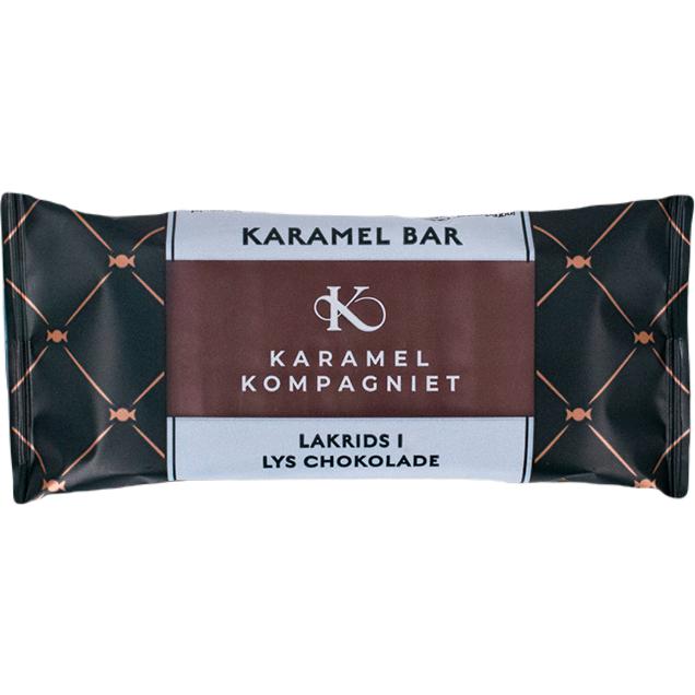 Karamel Kompagniet Karamellbar, lakrits i lätt choklad 50g