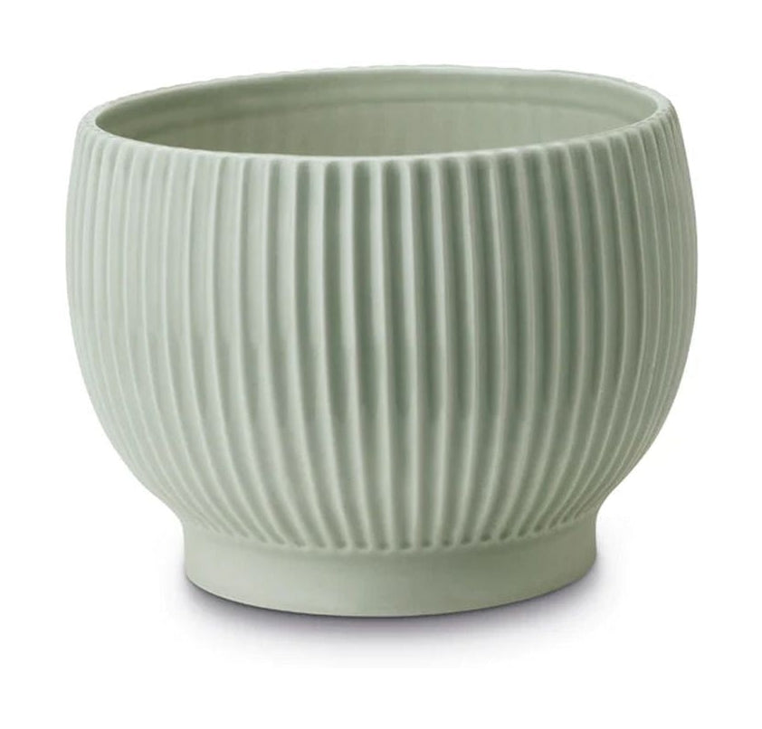 Knabstrup Keramik Örtpotten gömmer sig med spår Ø 14,5 cm, Irregrøn