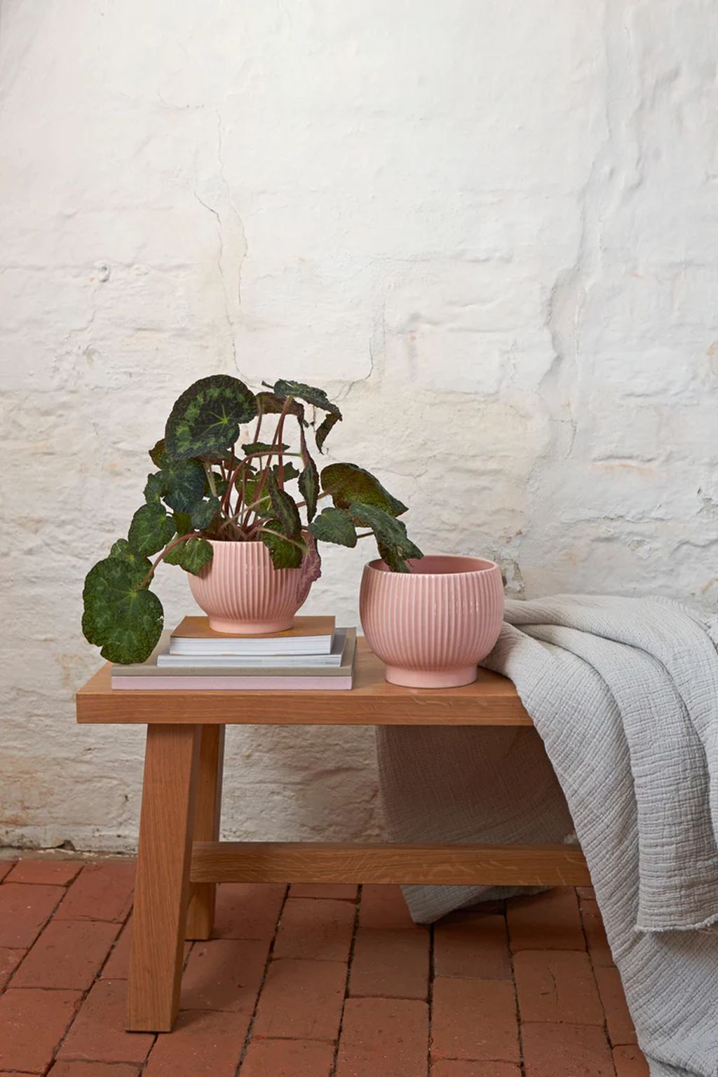 Knabstrup Keramik Örtpotten gömmer sig med spår Ø 14,5 cm, rosa