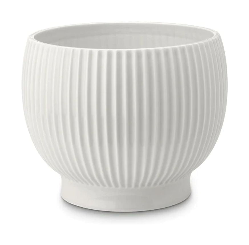 Knabstrup Keramik Örtpotten gömmer sig med spår Ø 16,5 cm, vit