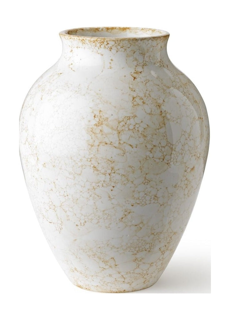 Knabstrup Keramik Vase natura h 27 cm, vit/brun