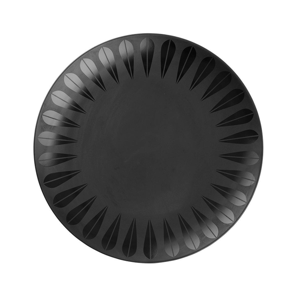 Lucie Kaas Arne Clausen Lotus Plate Black, 28 cm