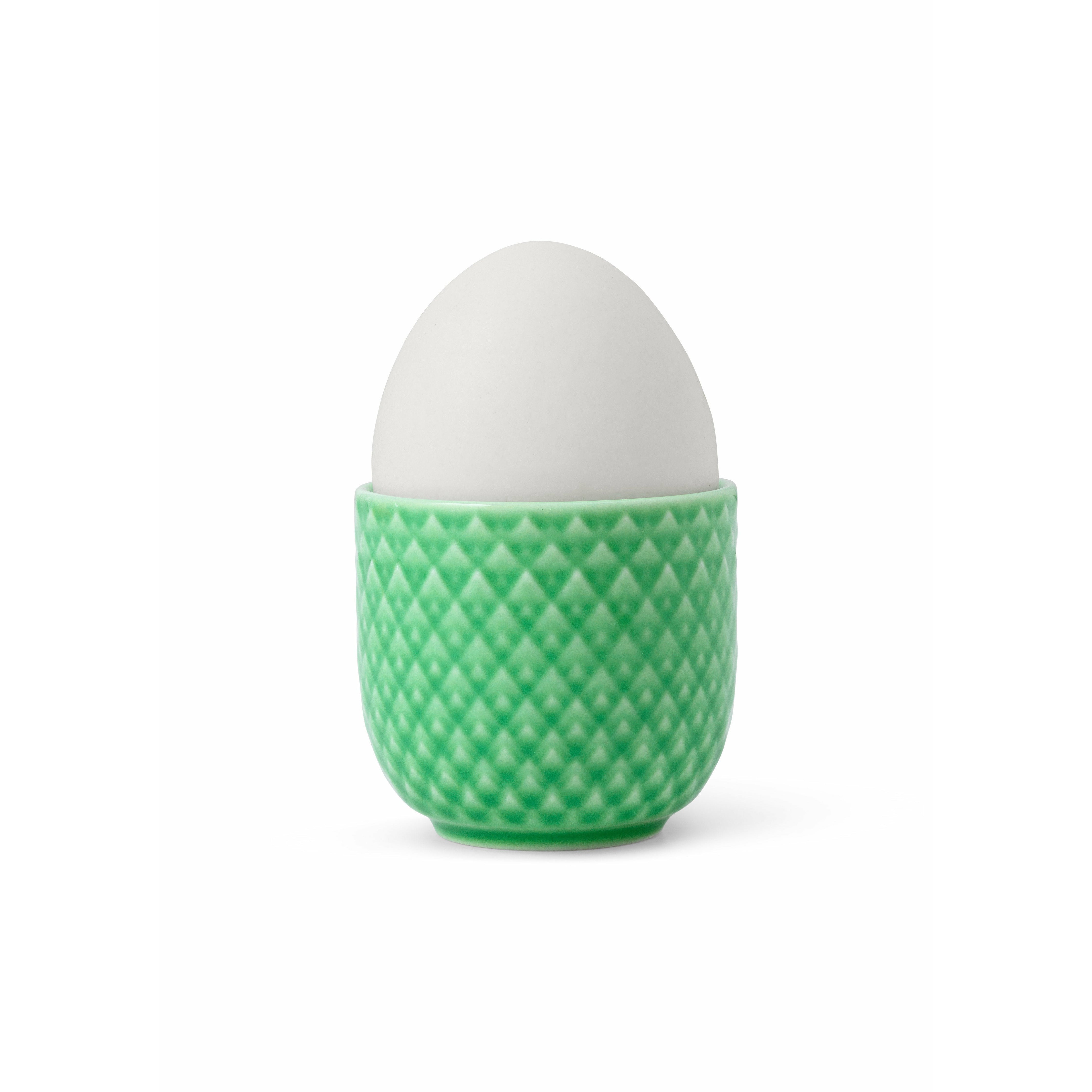 Lyngby Porcelæn Rhombe färg äggbägare porslin Ø5 cm, grönt