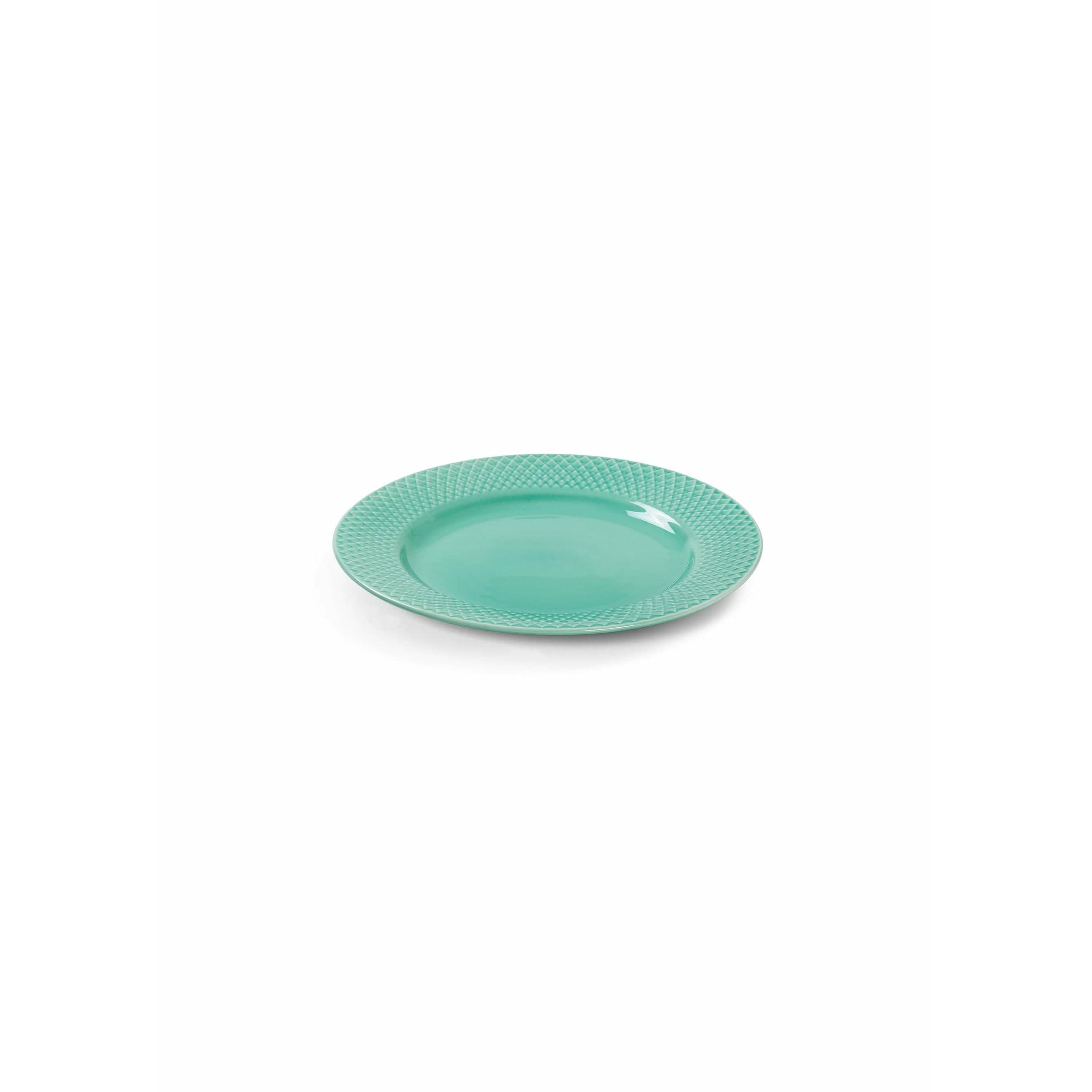 Lyngby Porcelæn Rhombe Color Lunch Plate Ø21 cm, Aqua