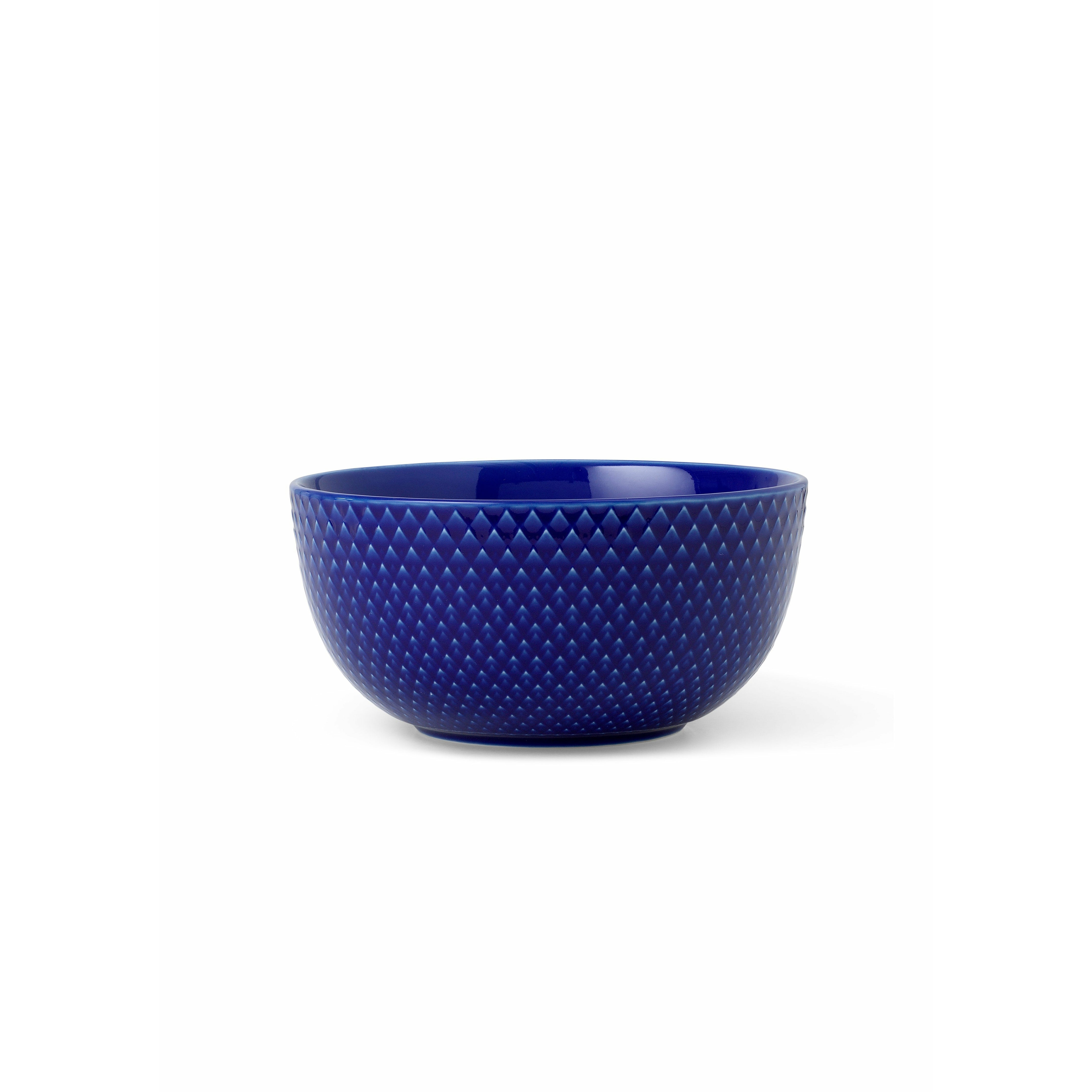 Lyngby Porcelæn Rhombe Color Bowl Porslin Ø13 cm, mörkblå