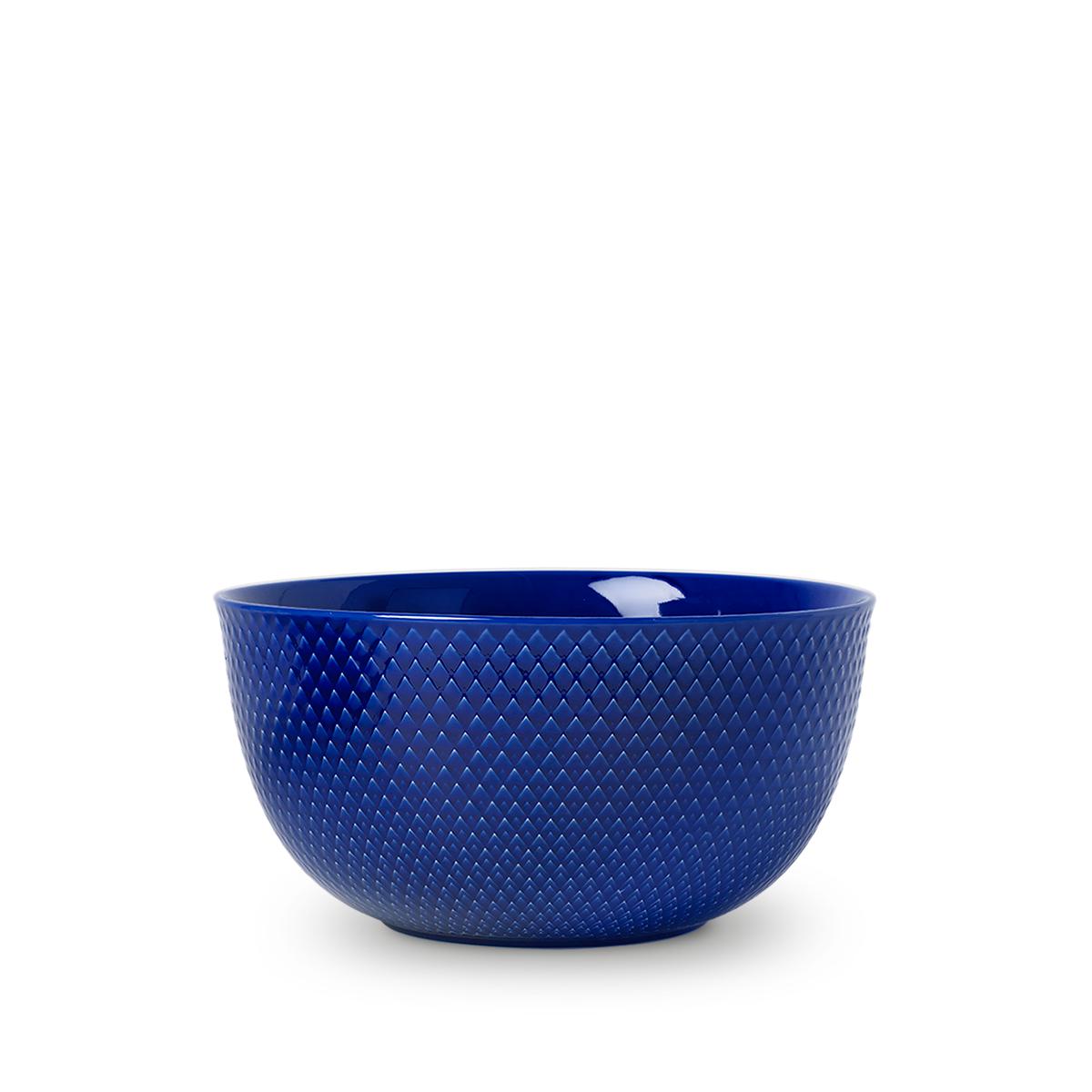 Lyngby Porcelæn Rhombe serverar skålen mörkblå, 22 cm