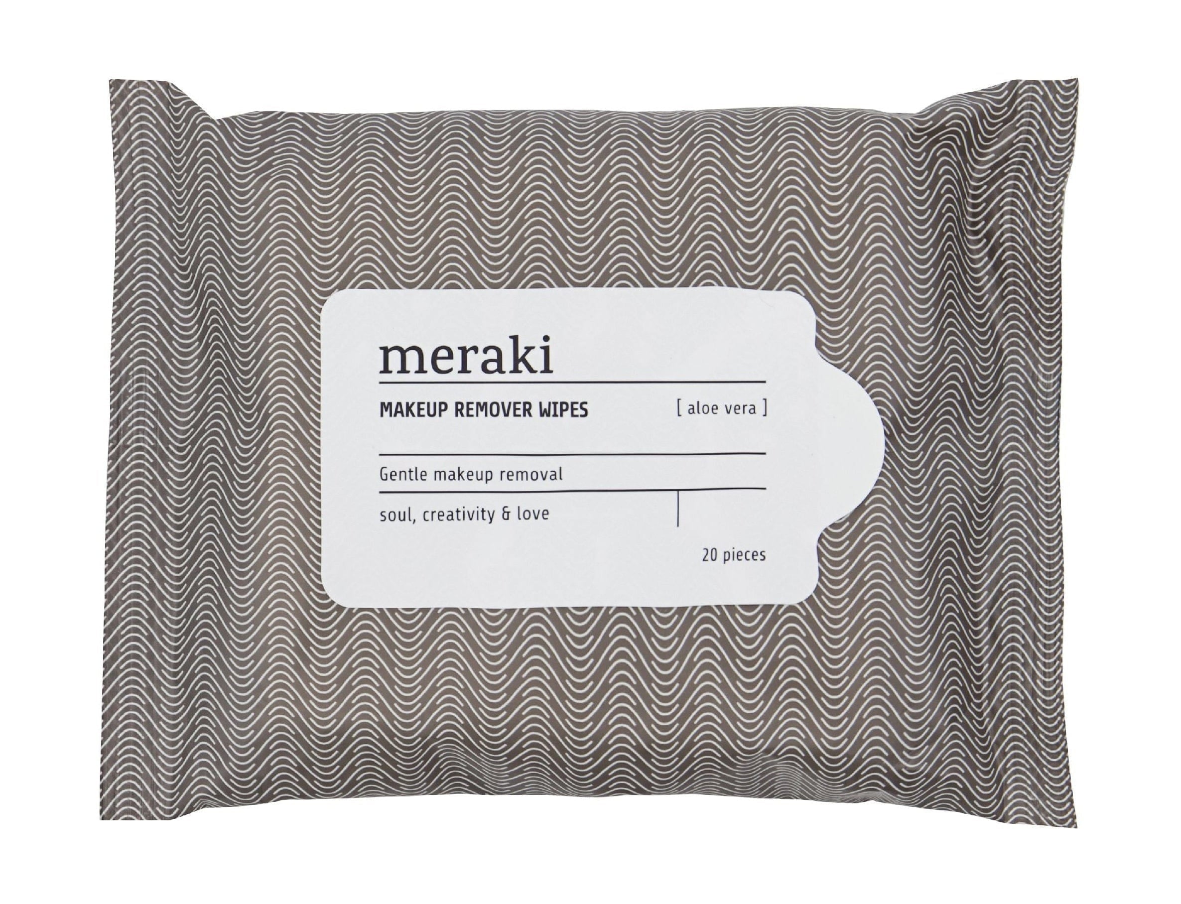 Meraki Makeup Remover Wipes Aloe Vera 20 st. Hot Grey/White