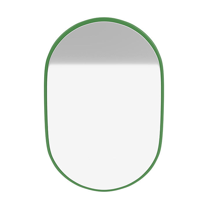 Montana ser liten oval spegel med upphängningsfästen, persilja grönt