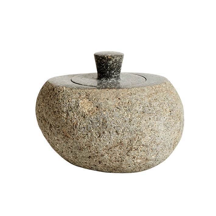 Muubs Valley Jar with Lid Riverstone, 12cm