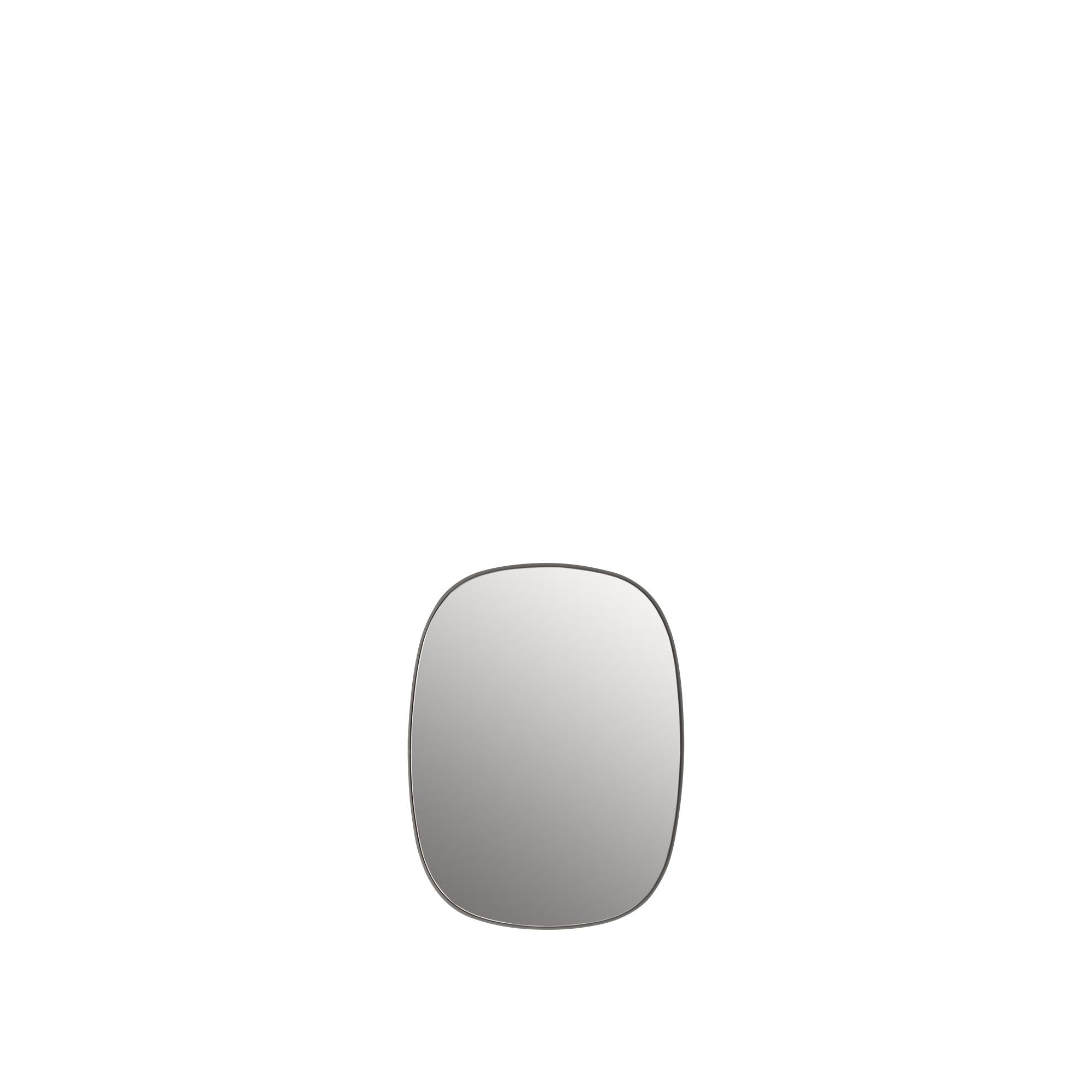 Muuto Inramad spegel spegel liten, grå/redo