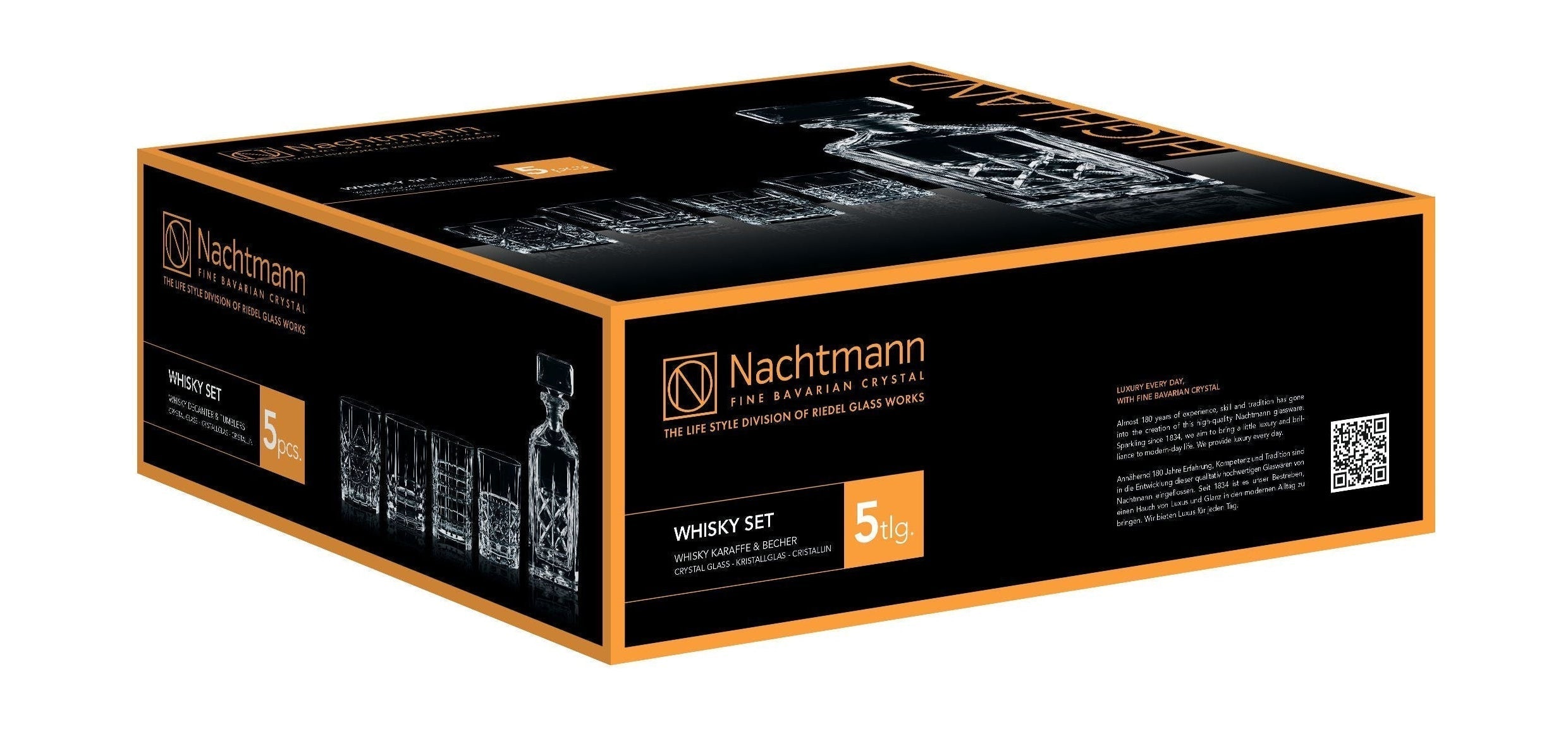 Nachtmann Highland Whisky Set, 1 Carafe + 4 Glass