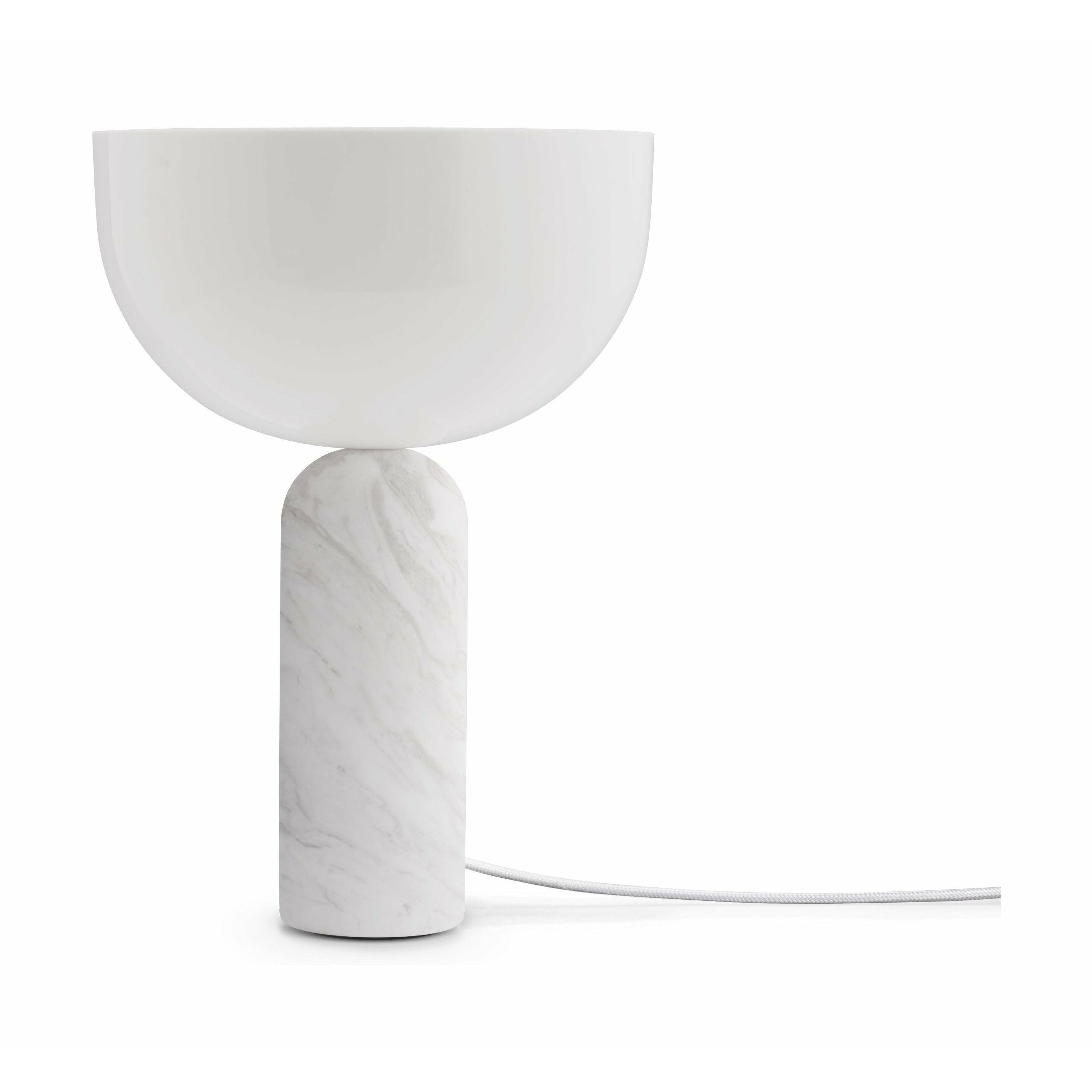New Works Kizu bordslampa vit carrara marmor, liten