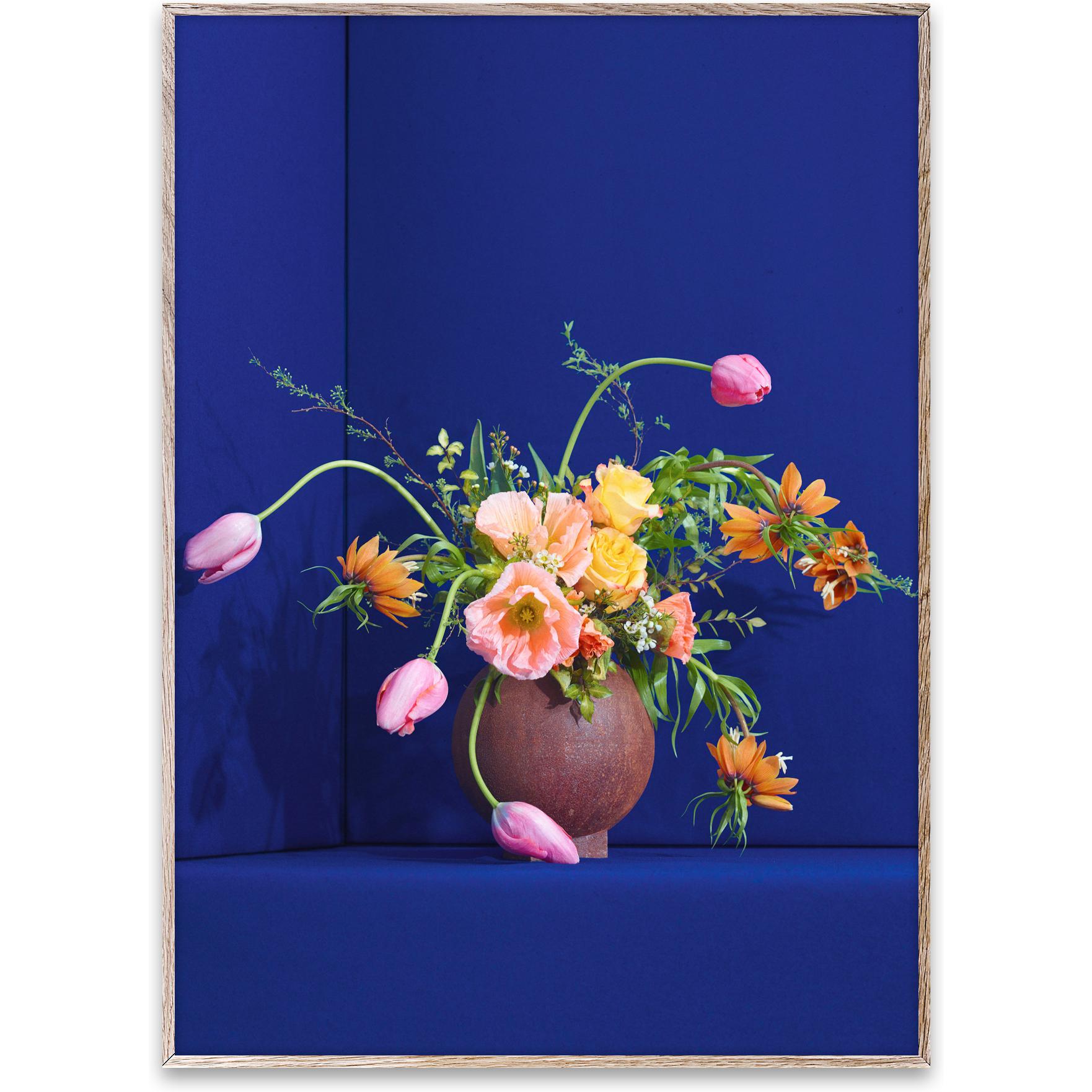 Paper Collective Flower 01 Poster 70x100 cm, blå