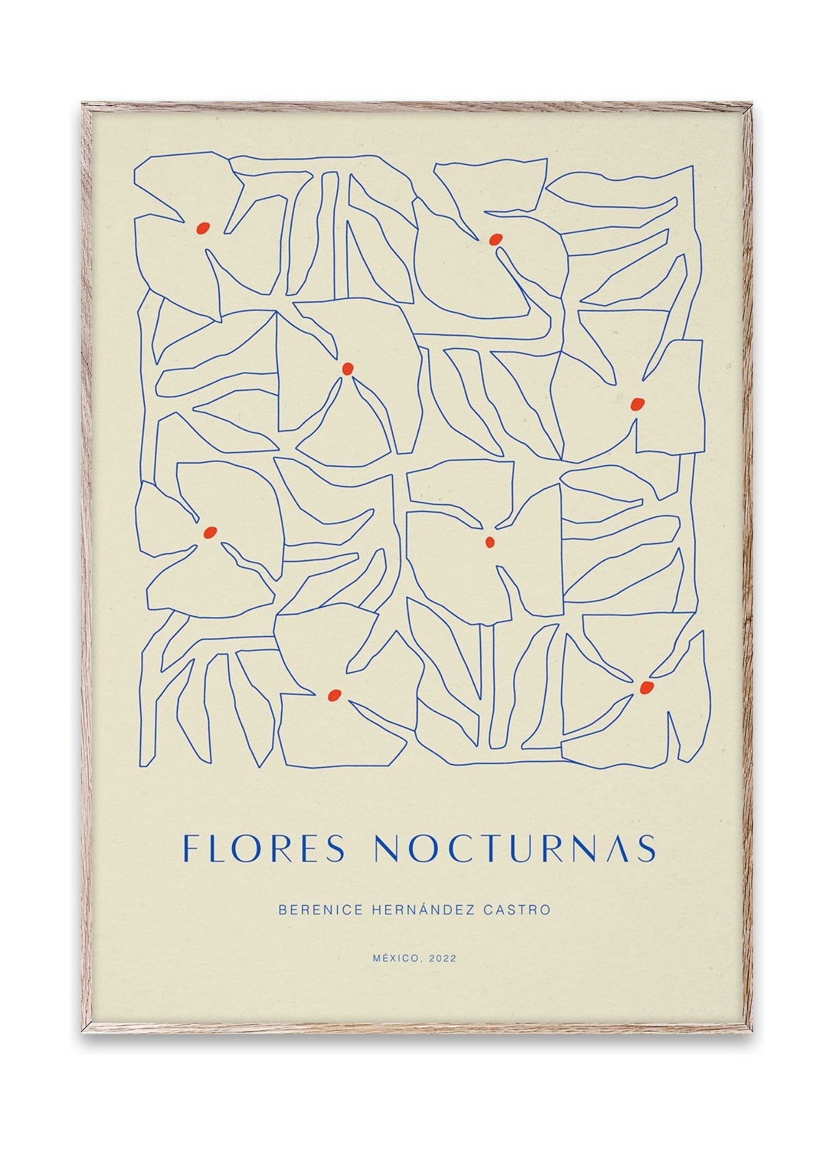 Paper Collective Flores Nocturnas 01 -affisch, 50x70 cm