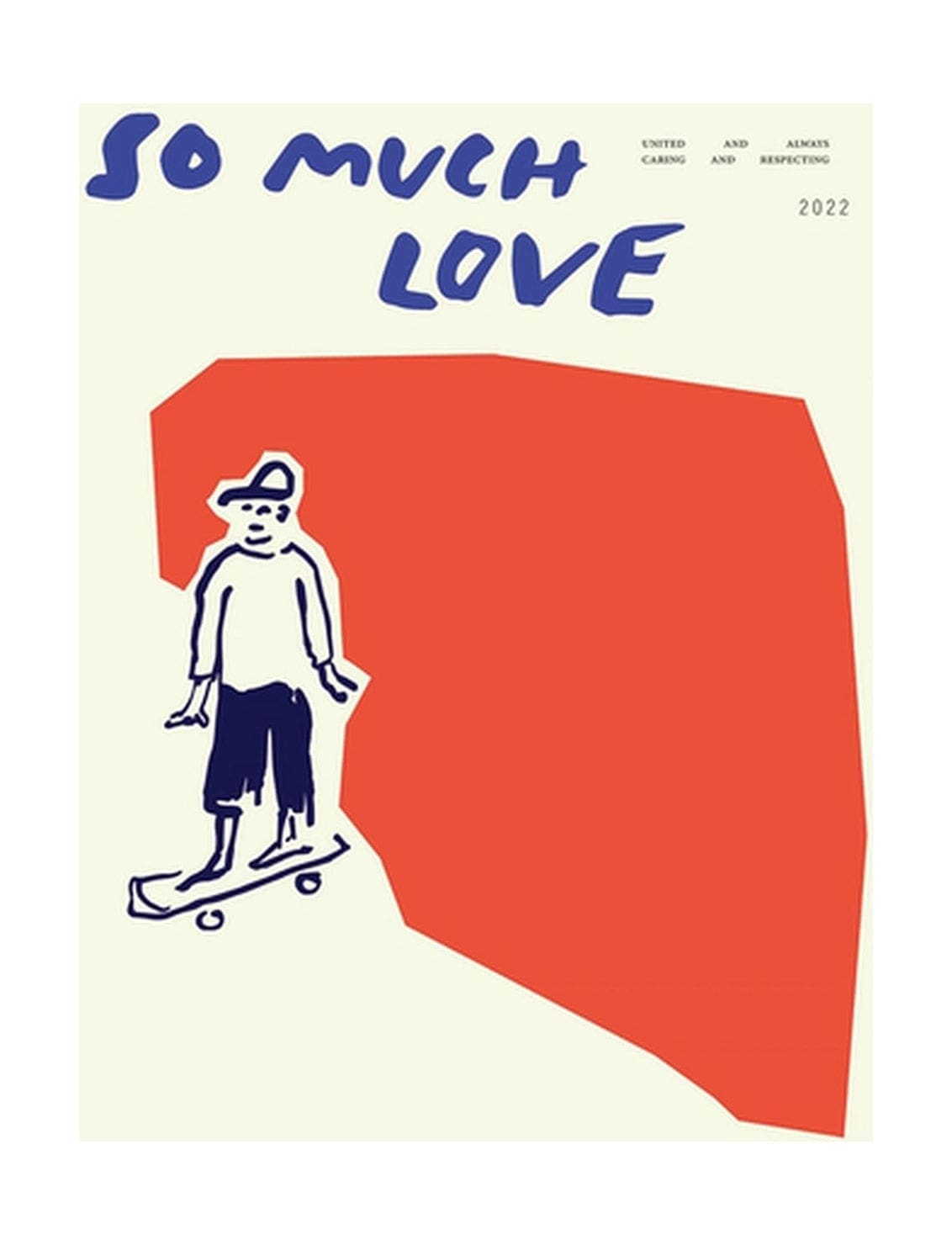 Paper Collective Så mycket kärlek skateboard -affisch, 30x40 cm