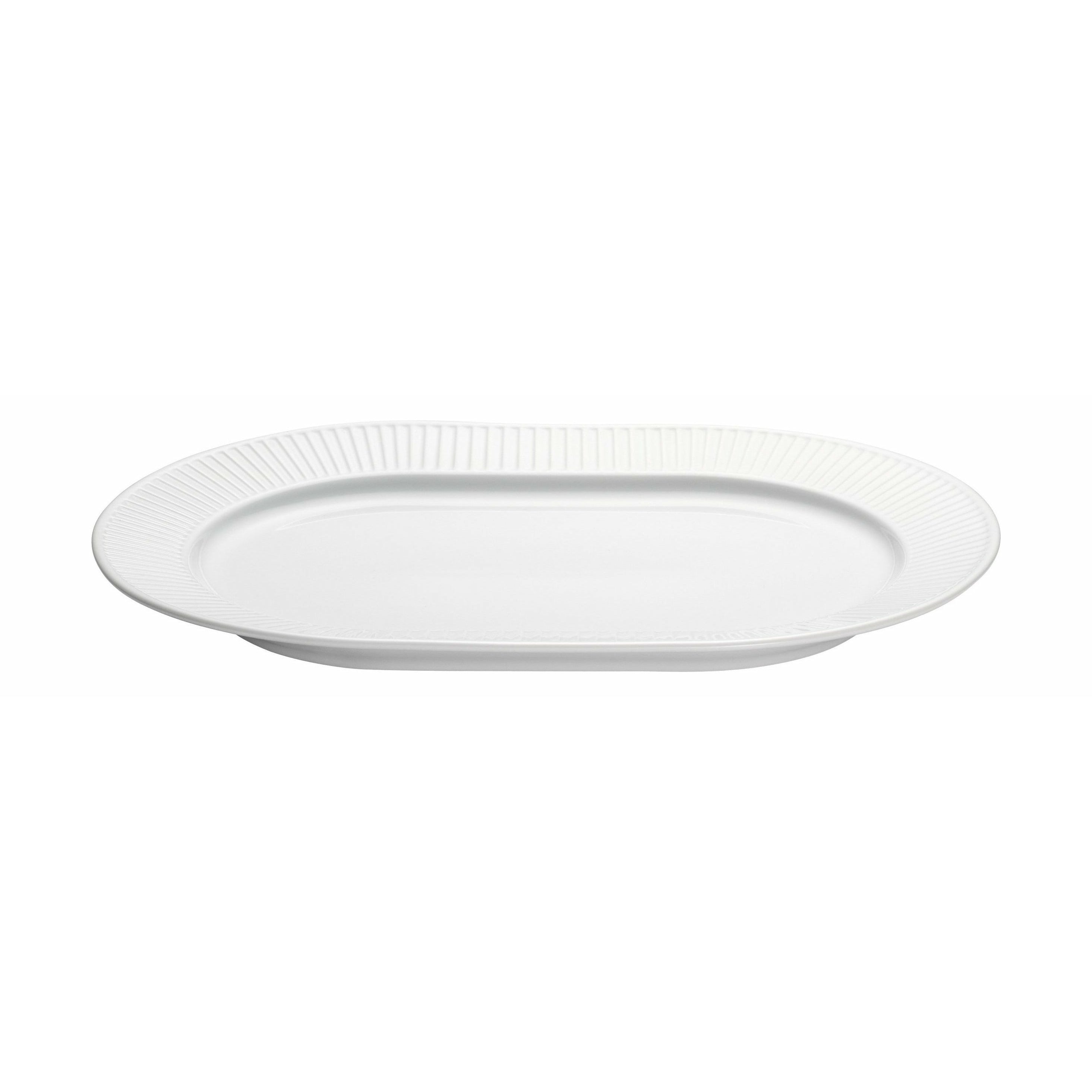 Pillivuyt Plissé serverar skålen oval vit, 36 cm