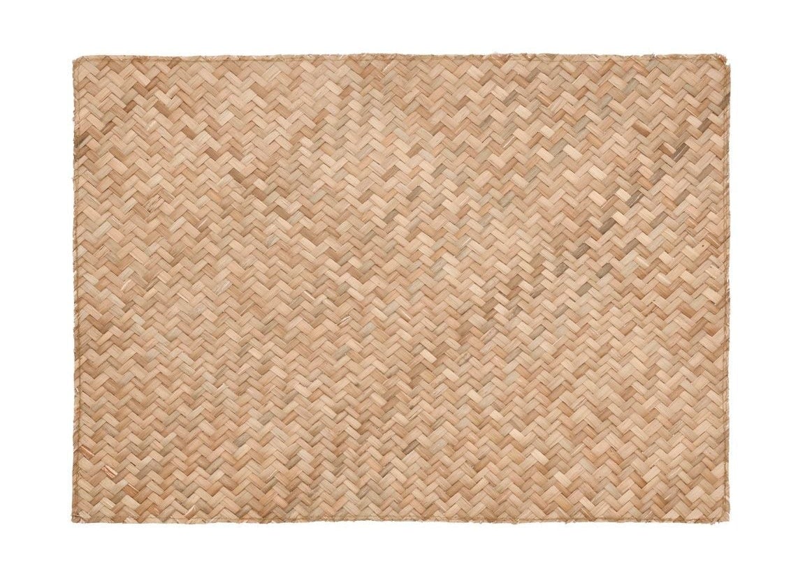 Södahl Herringbone Cover Wap 33x48 cm, naturlig brun