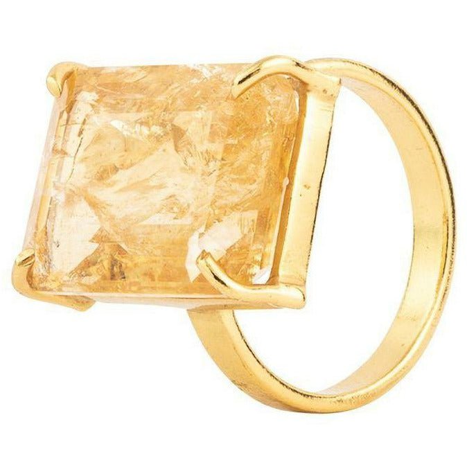 Vincent Candy Rock Citrin Call Gold Plated, Str. 52
