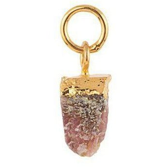 Vincent Birthstone Pendant October Pink Turmalin Gold Plated