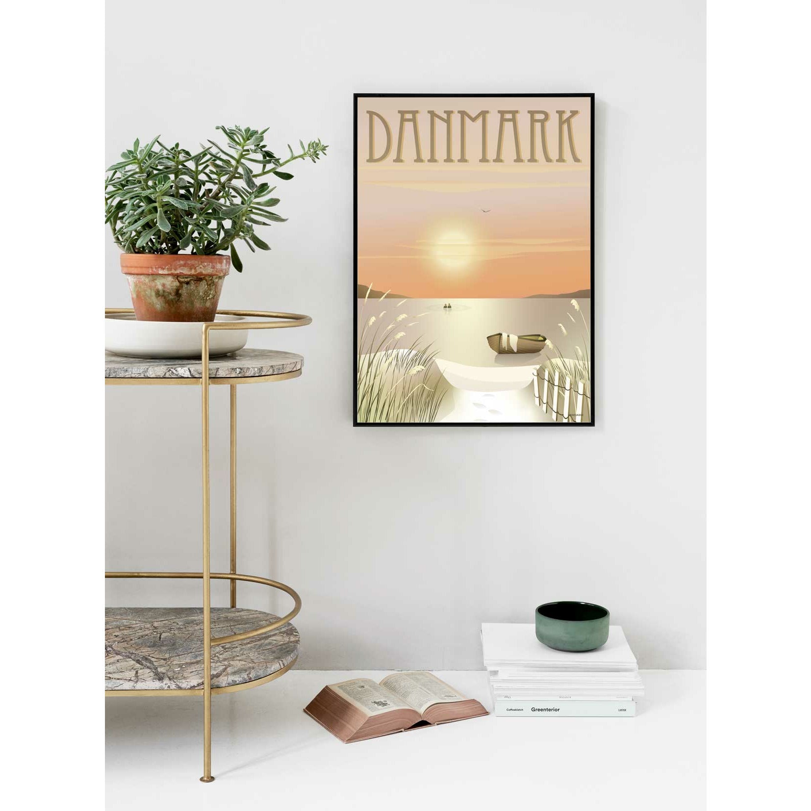 Vissevasse Danmark Dunes -affisch, 50x70cm