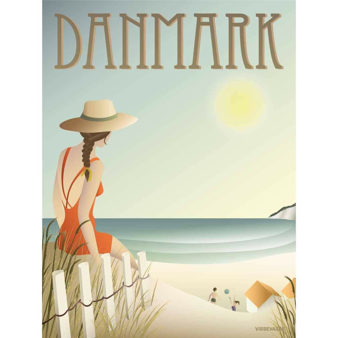 Vissevasse Denmark Beach Poster, 50x70 cm