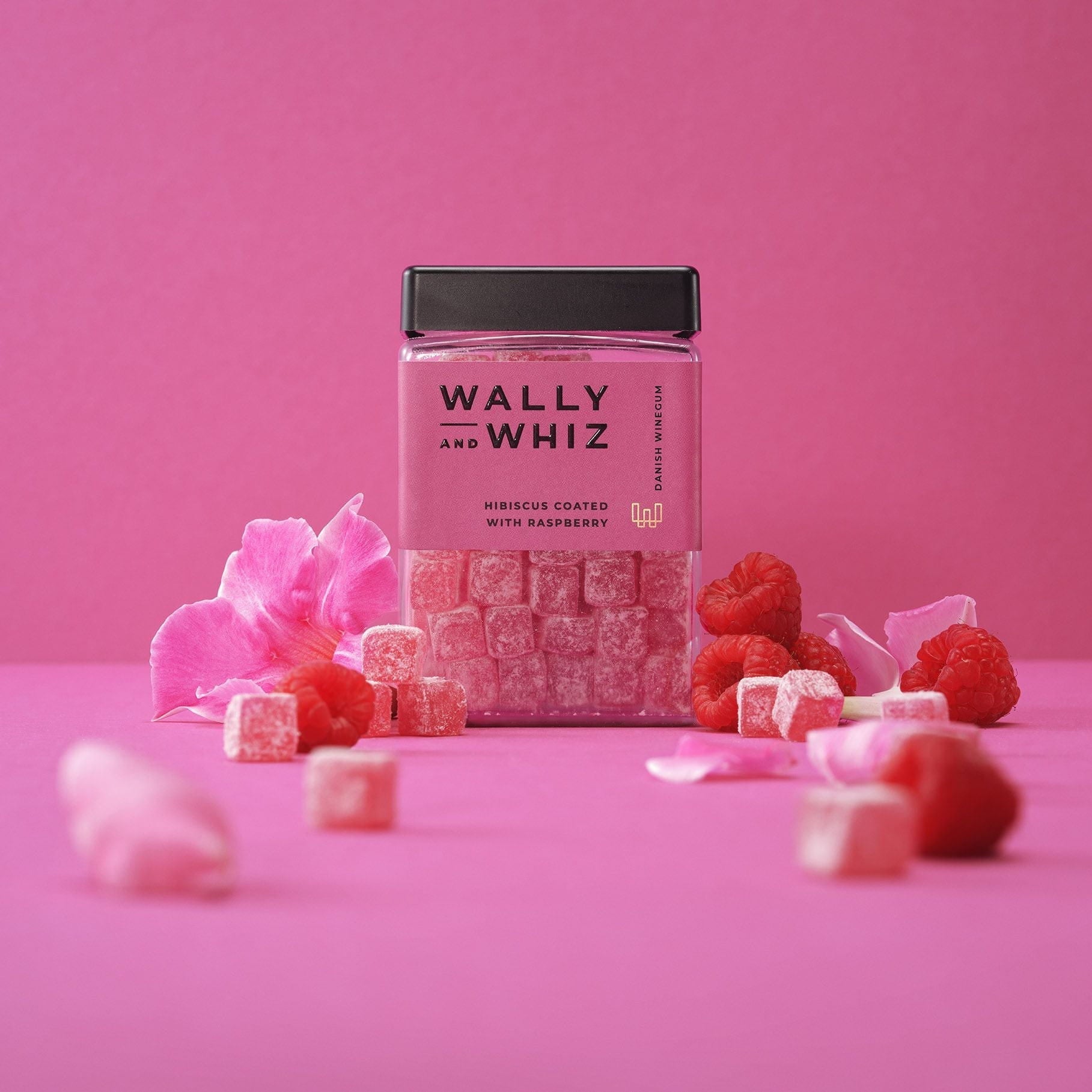 Wally and Whiz Vingummi kub hibiskus med hallon, 240 g