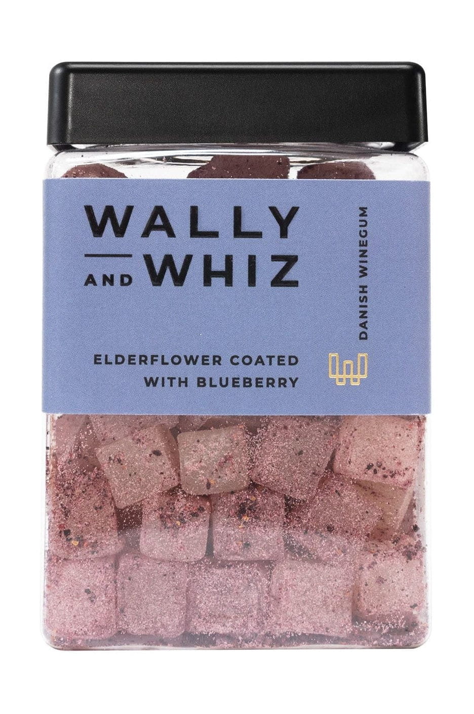Wally and Whiz Vingummi kubhylla blomma med blåbär, 240 g