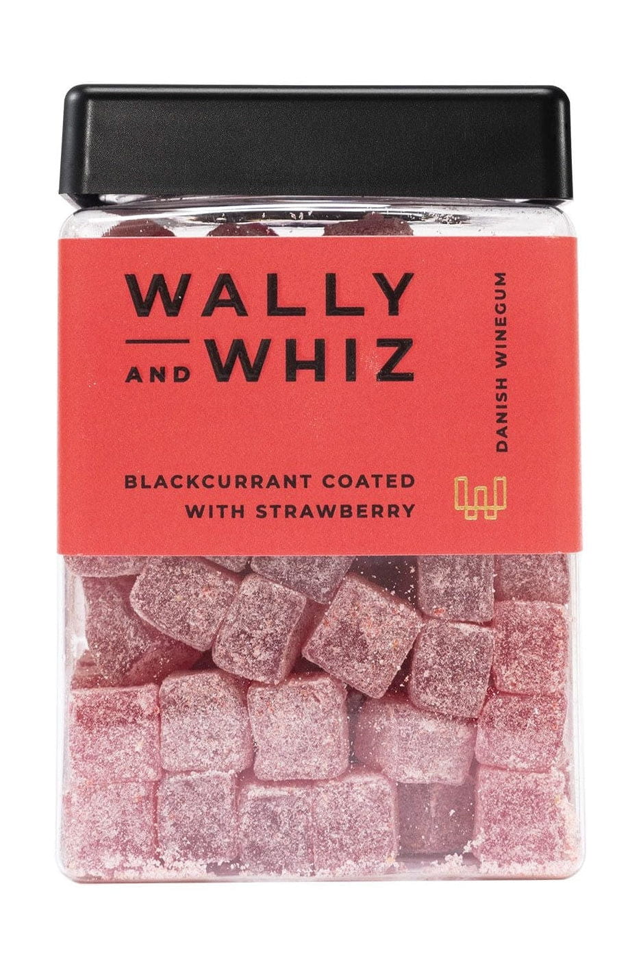 Wally and Whiz Vingummi kub svartvinkel med jordgubbar, 240 g