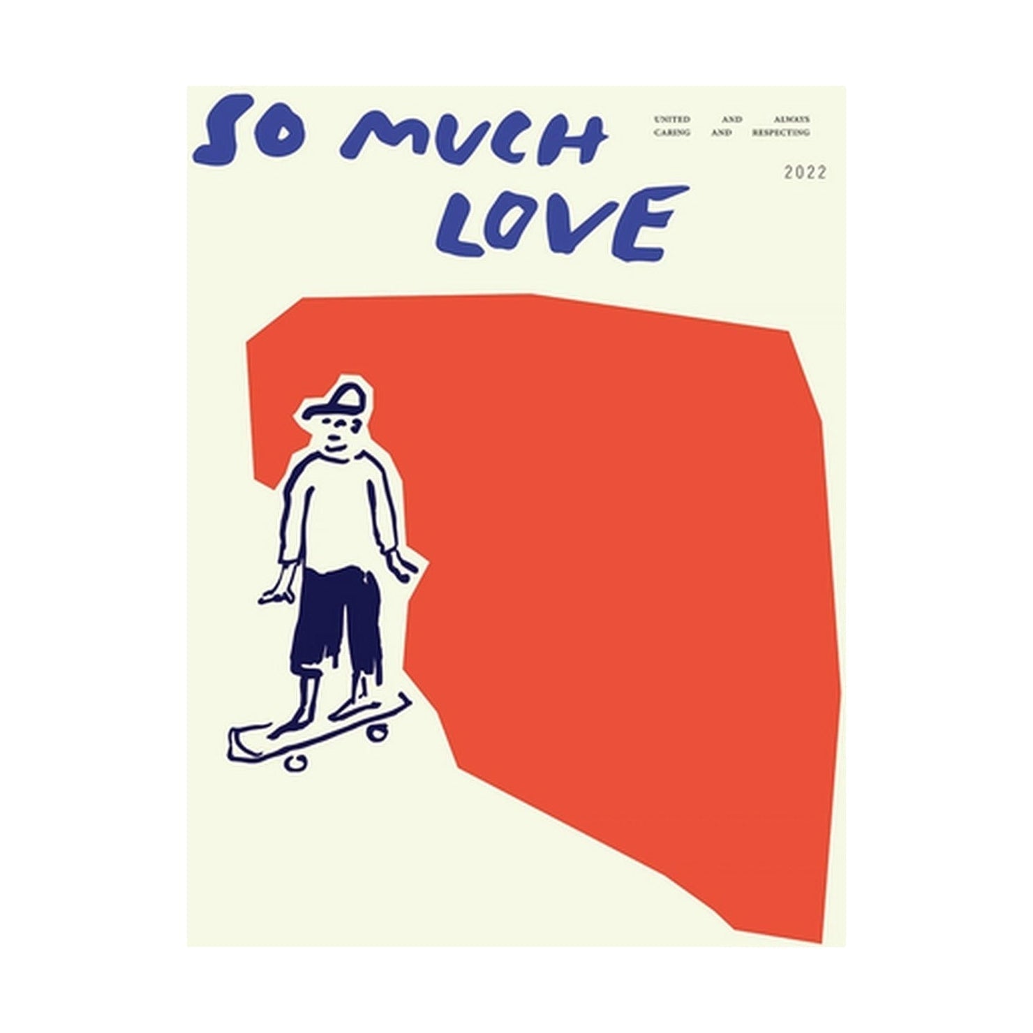 Paper Collective Så mycket kärlek skateboard -affisch, 30x40 cm