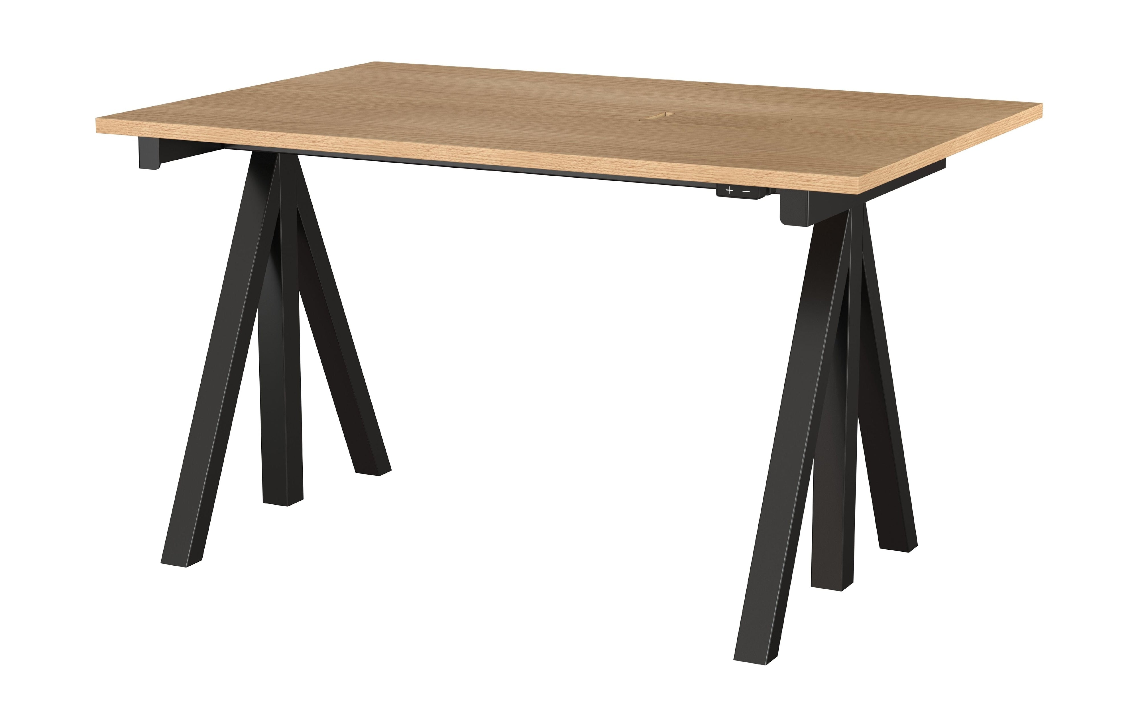 String Furniture Fungerar höjd justerbar skrivbord 78x120 cm, ek/svart