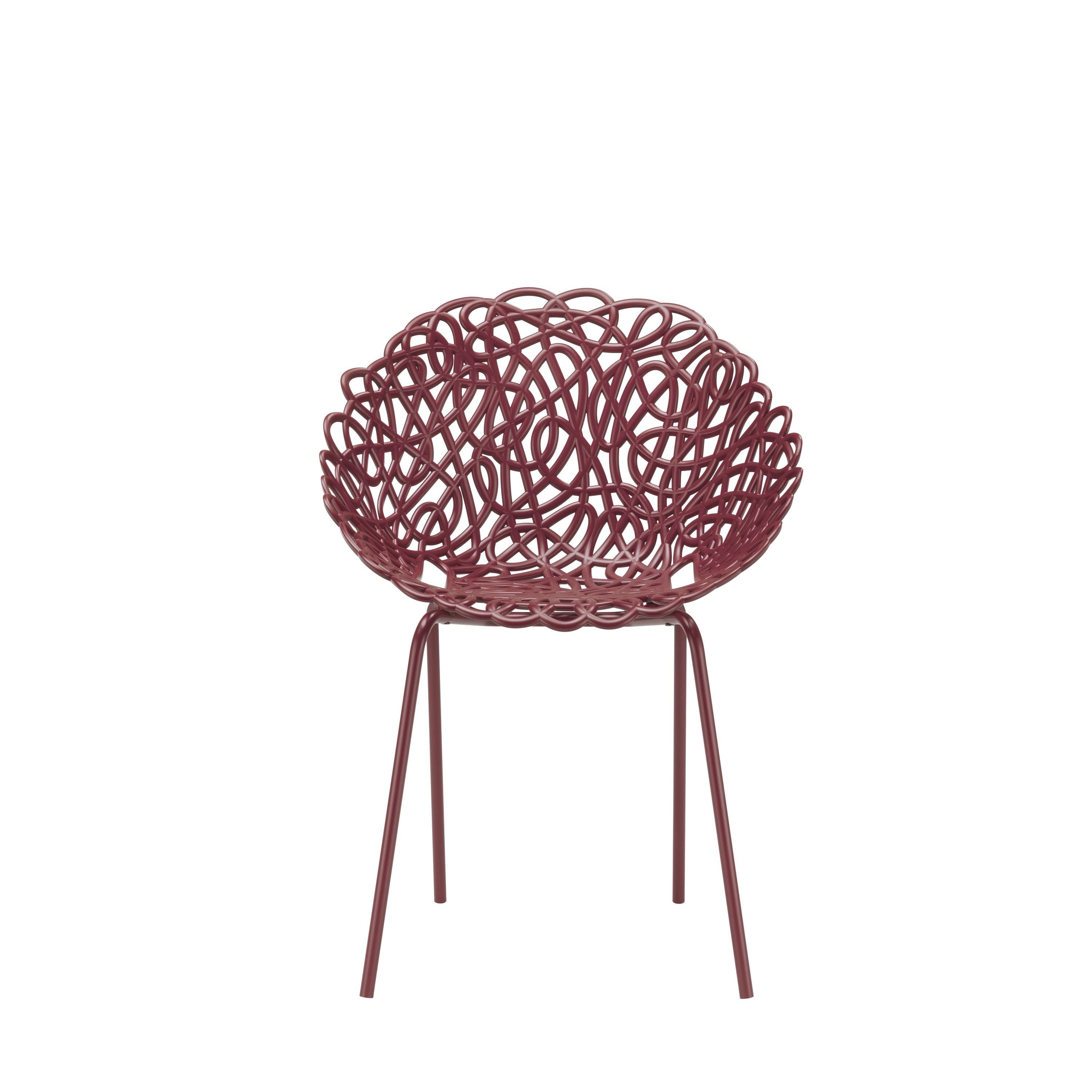 Qeeboo Bacana Chair Indoor Set Of 2 Pcs, Dark Red