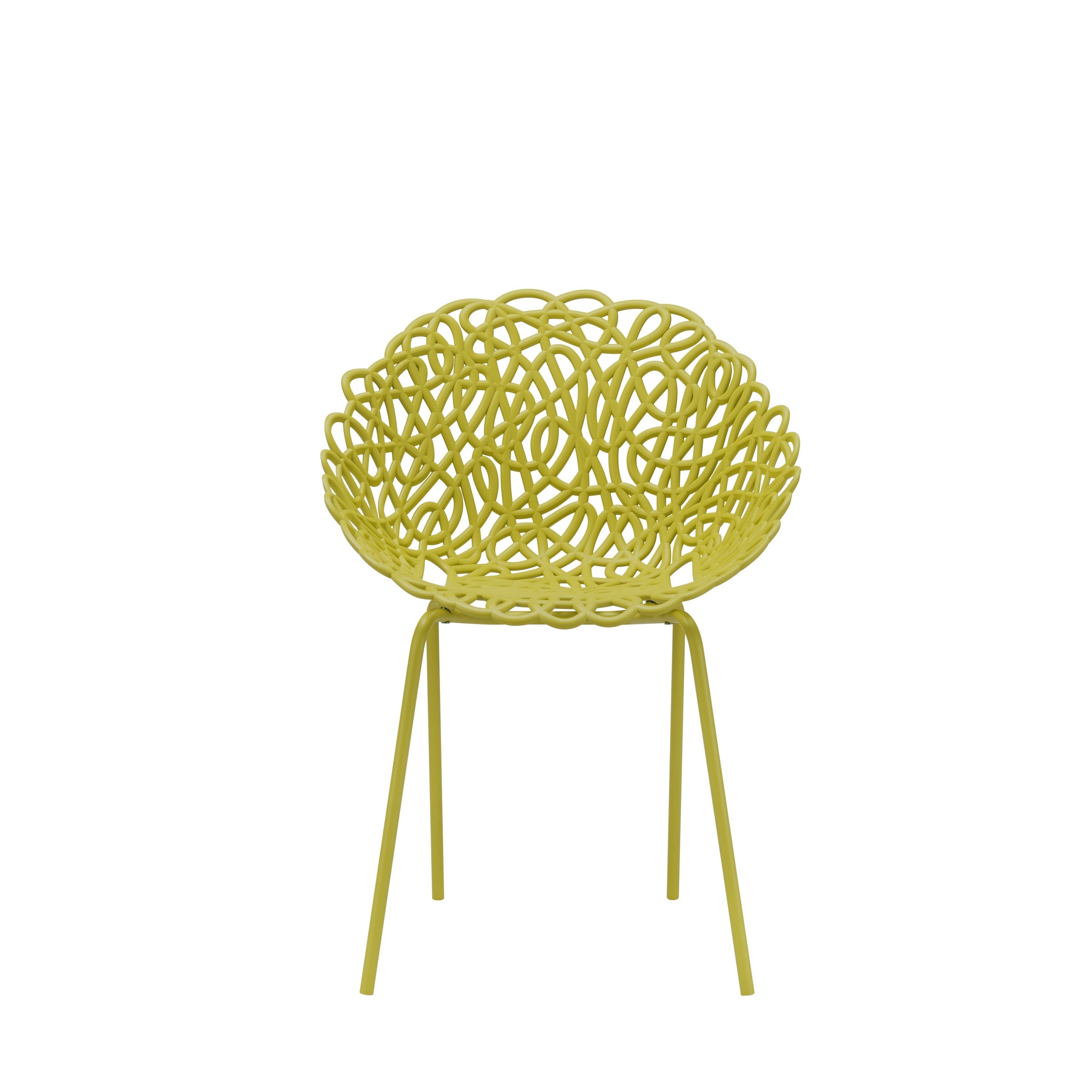 Qeeboo Bacana Chair Indoor Set Of 2 Pcs, Mustard