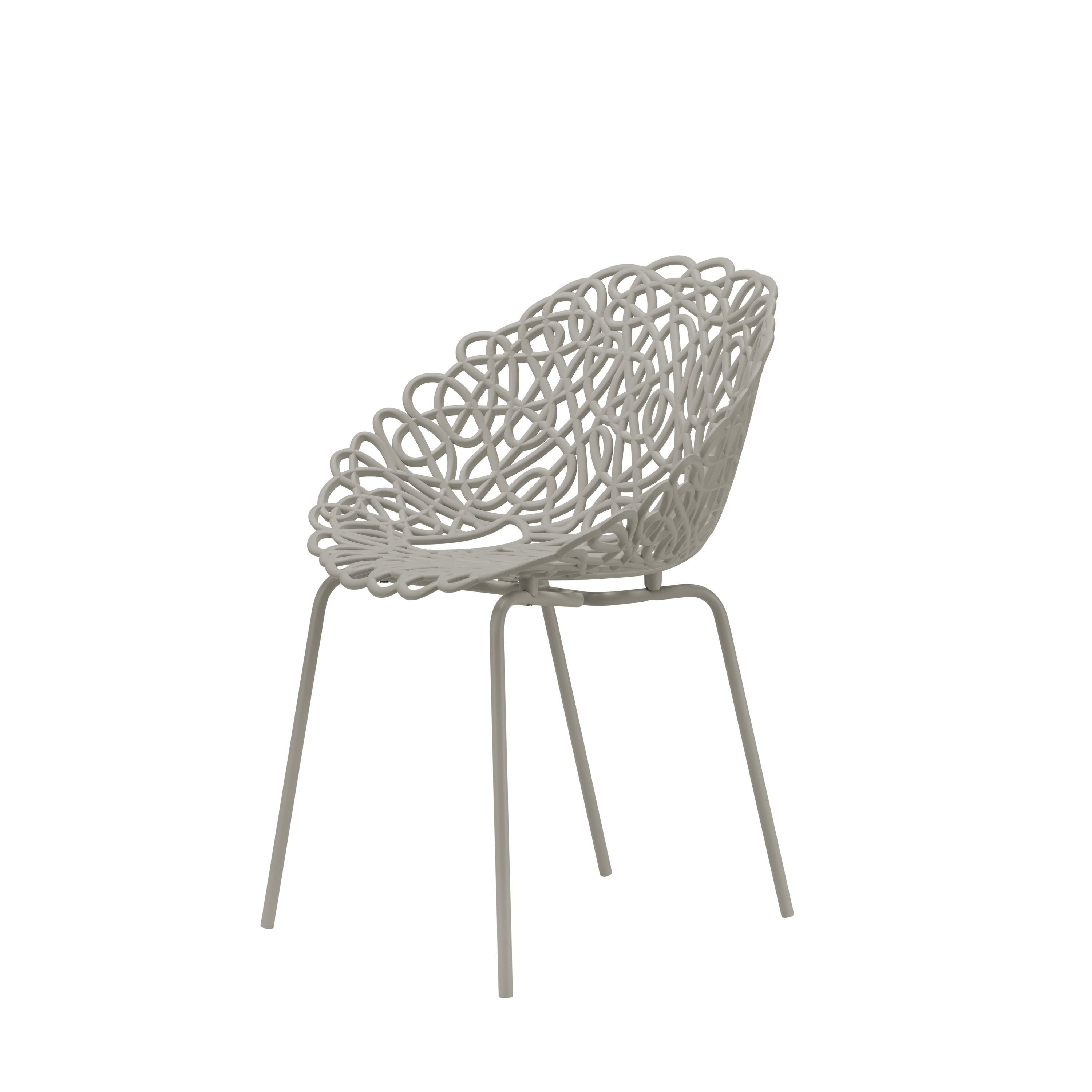 Qeeboo Bacana Chair Indoor Set Of 2 Pcs, Dove Grey