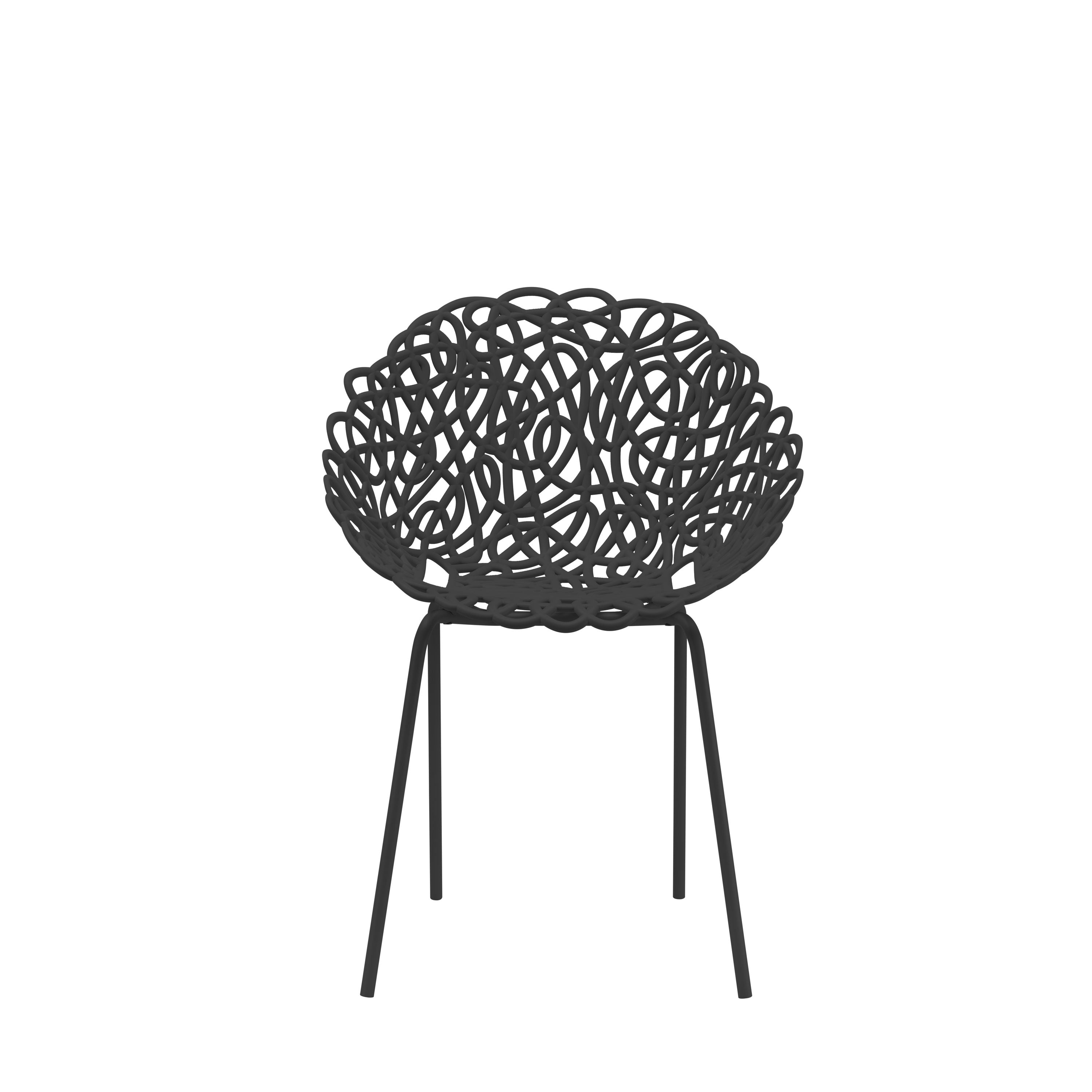 Qeeboo Bacana Chair Outdoor Set Of 2 Pcs, Black