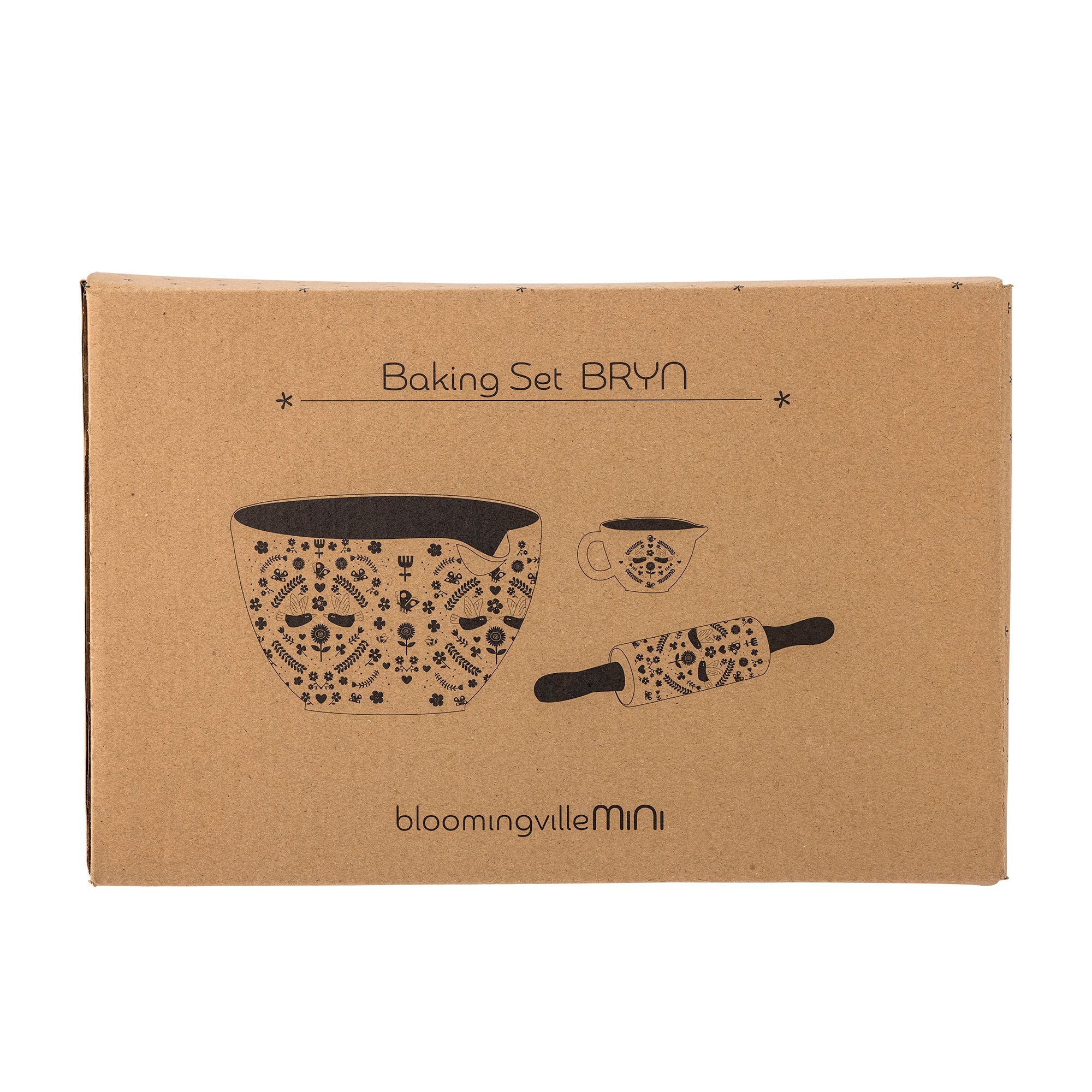 Bloomingville MINI Bryn Baking Set, Brown, Stoneware