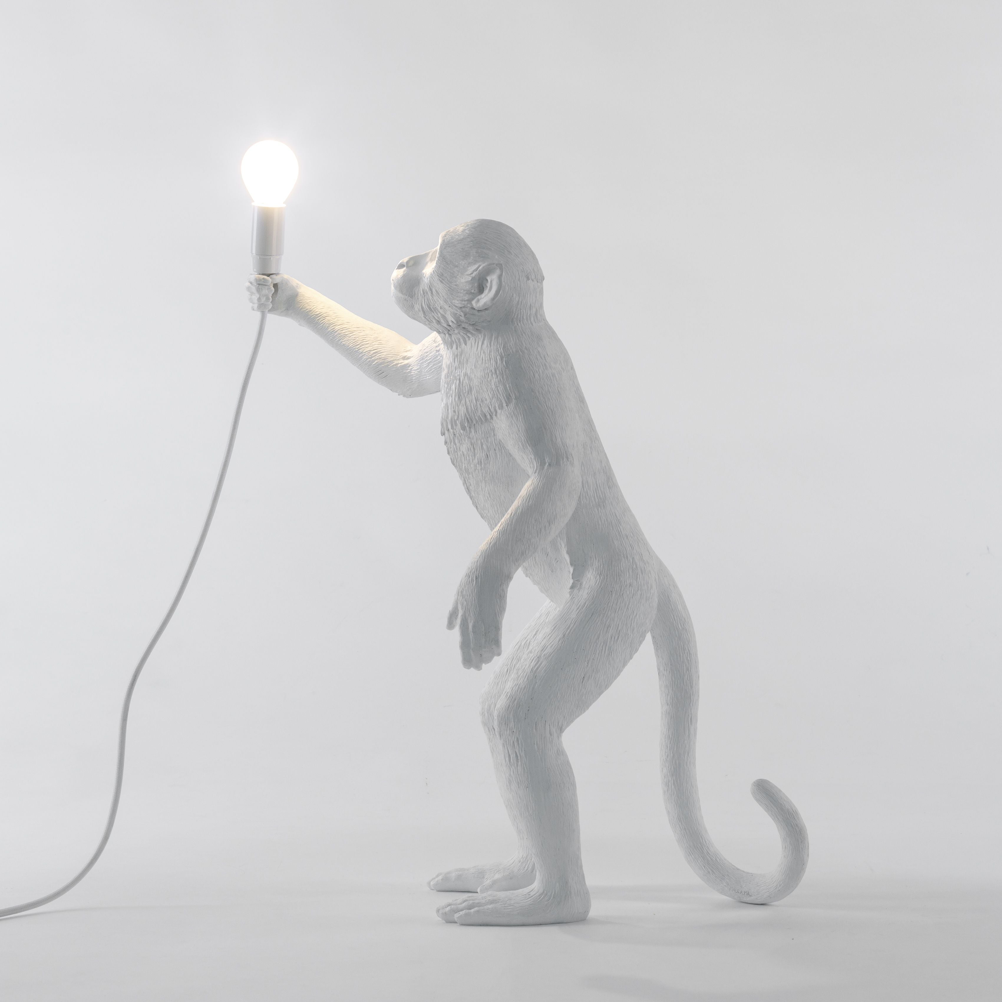 Seletti Monkey inomhuslampa vit, stående