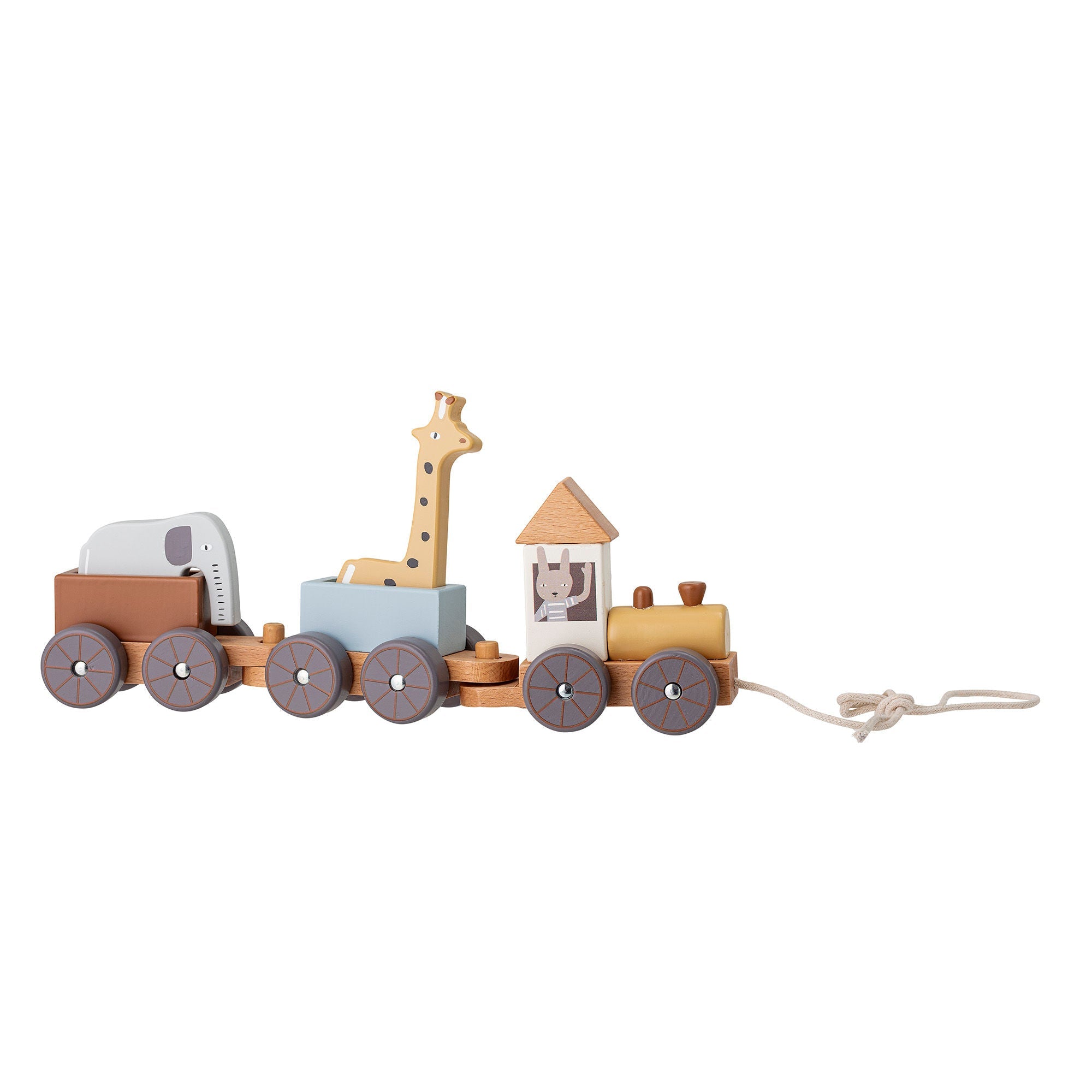 Bloomingville MINI Coty Pull Along Toy, Grey, Beech