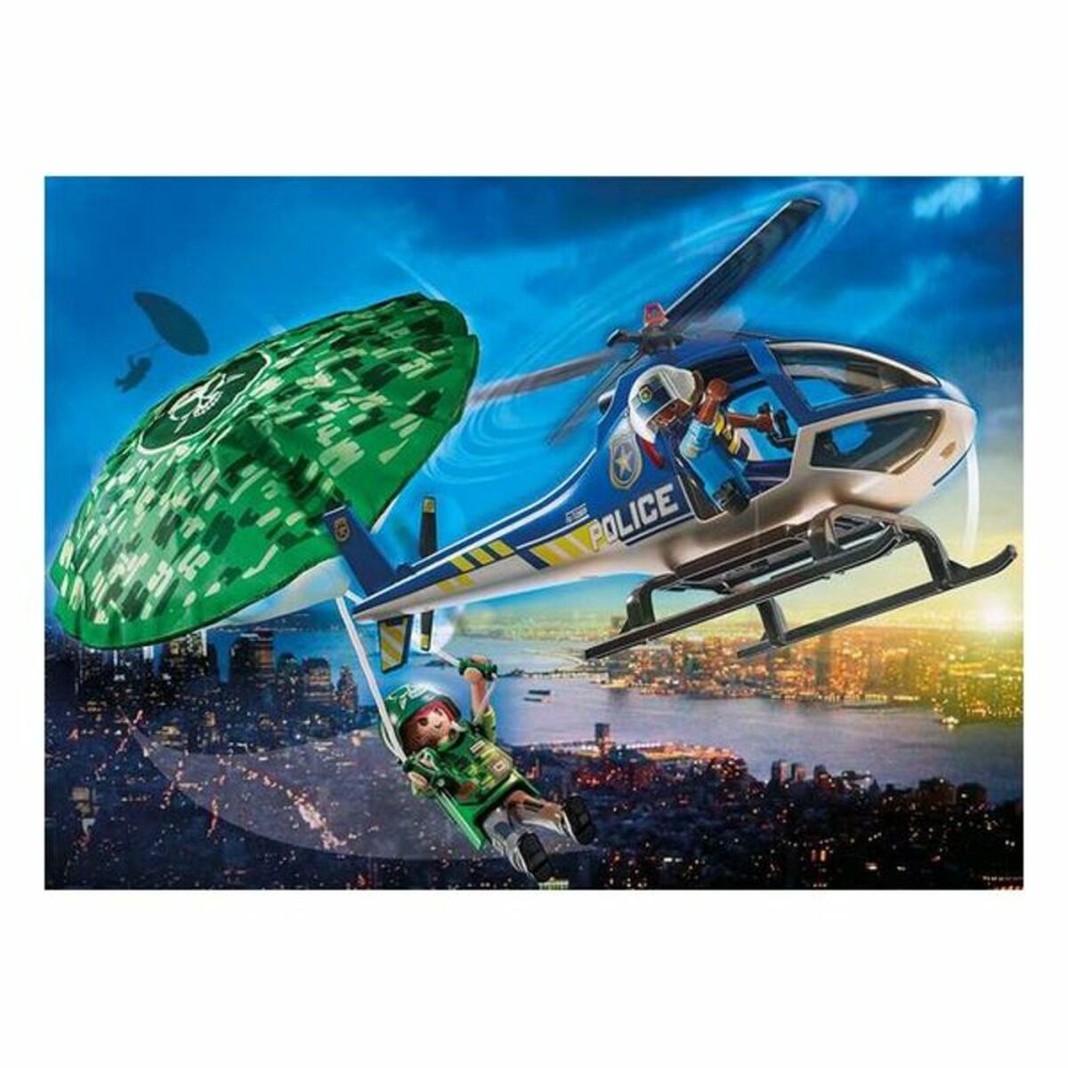 Playset  City Action Police helicopter: Parachute Chase Playmobil