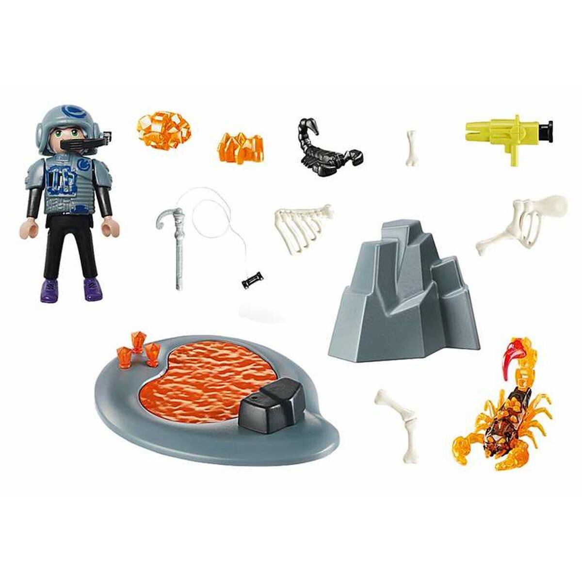 Playset Playmobil Dino Rise Starter Pack Fighting the Fire Scorpion