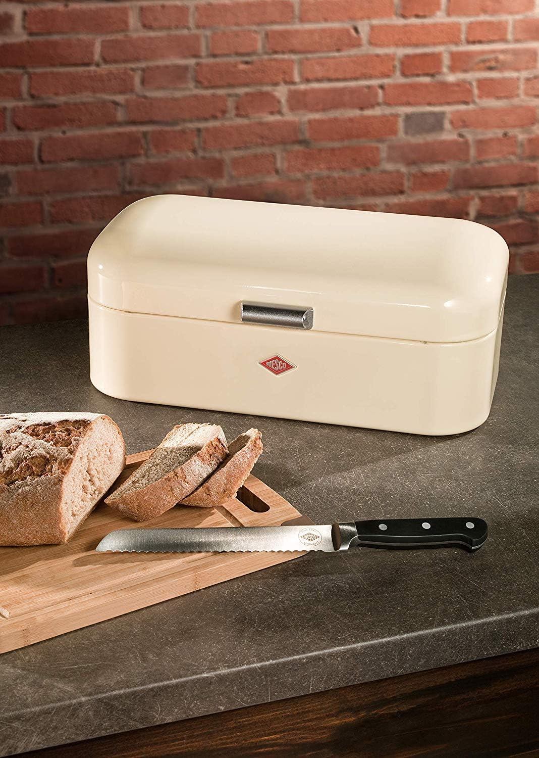Wesco Grandy Bread Box, Cool Grey Mat