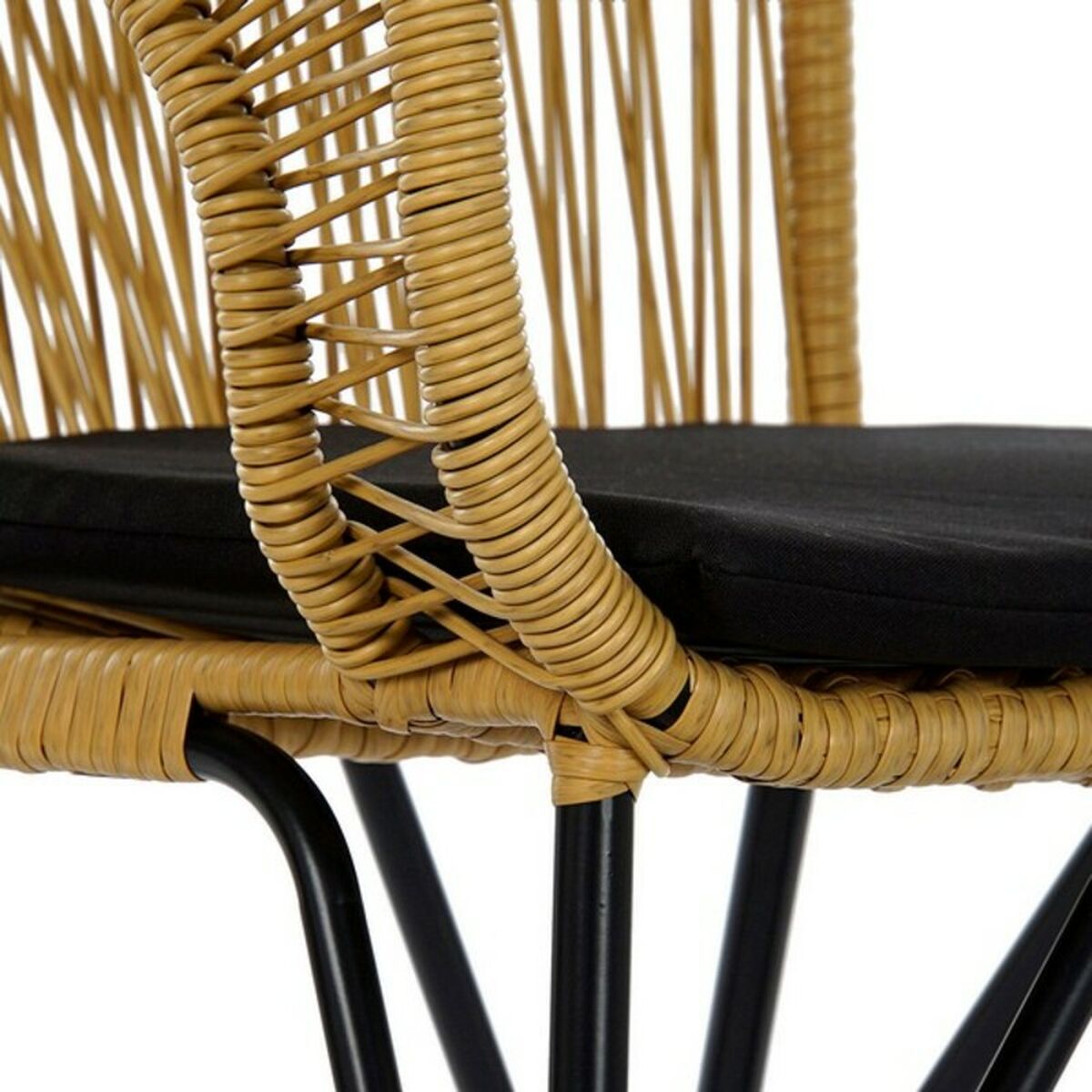Garden chair DKD Home Decor MB-178988 51 x 61 x 81 cm Natural Black